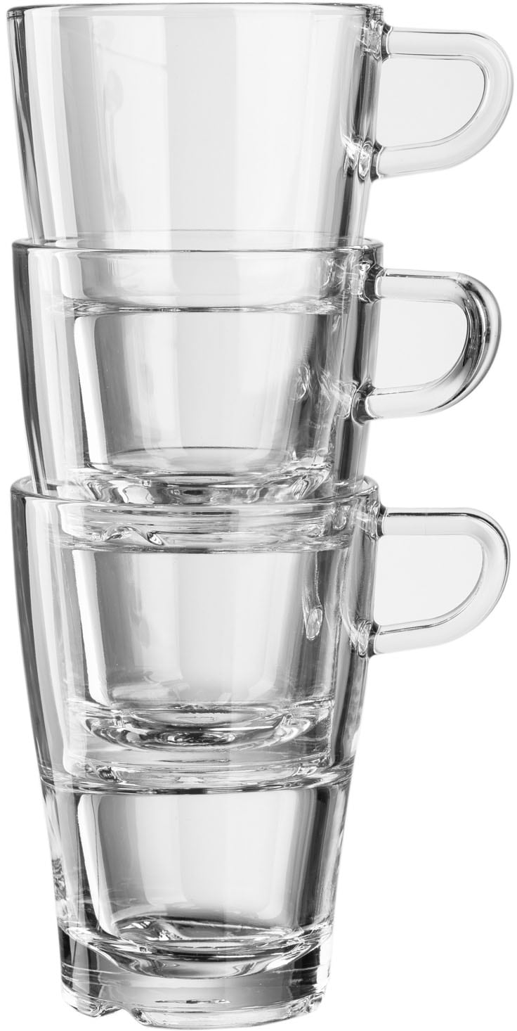 LEONARDO Latte-Macchiato-Glas »SENSO«, (Set, 4 tlg.), (4-teilig) inkl. 2 Löffel