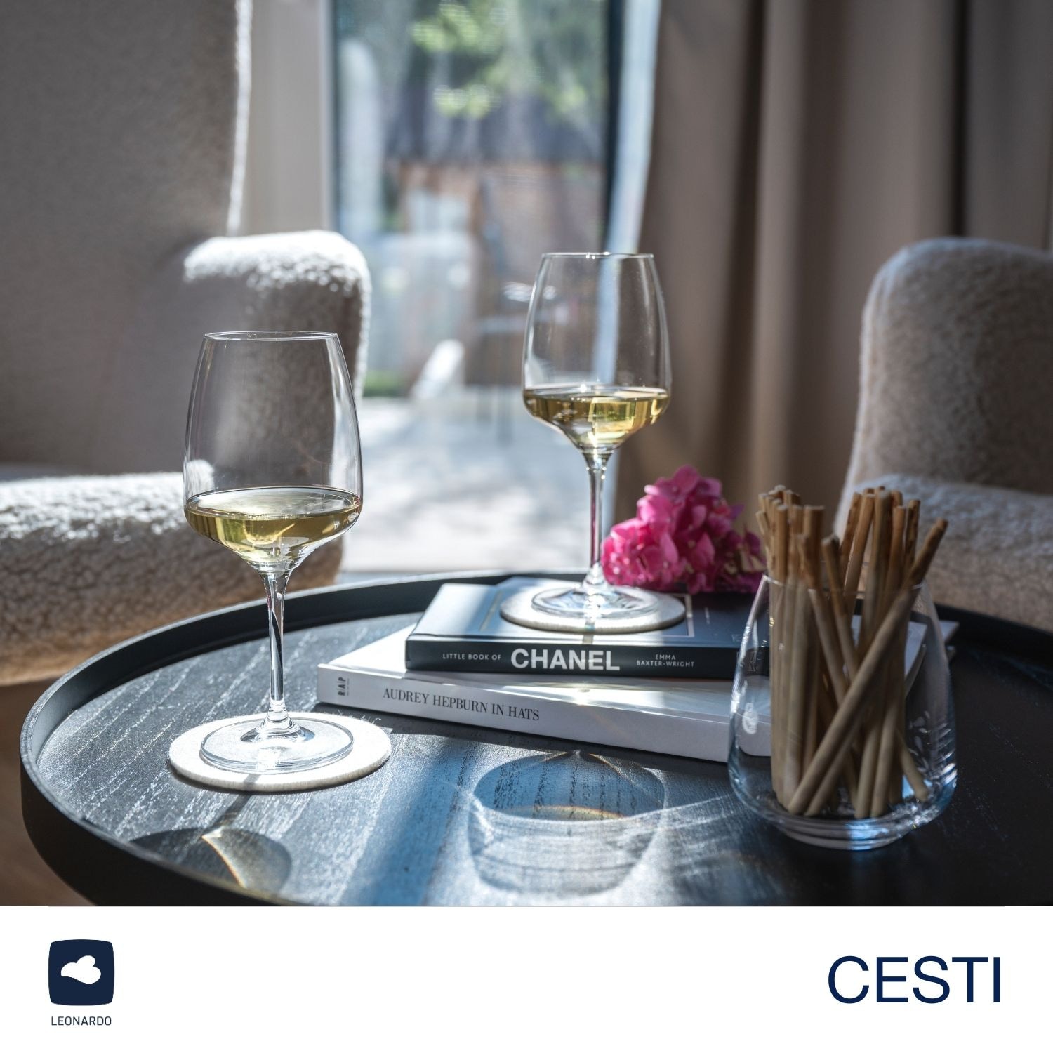 LEONARDO Weißweinglas »Rieslinggläser CESTI + Poliertuch« 6 Riesling-Gläser mit Poliertuch