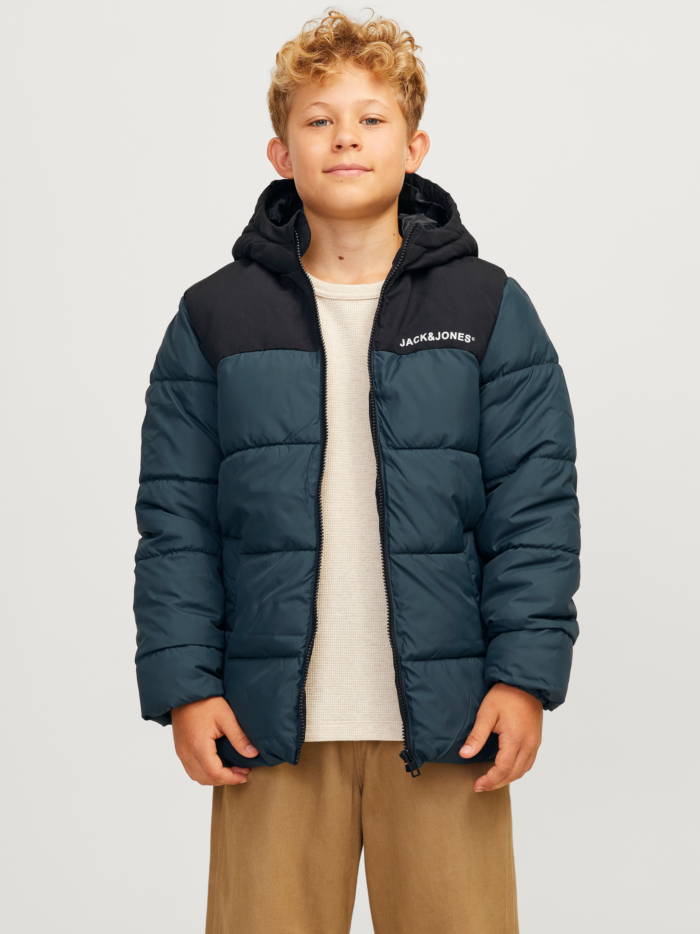 Outdoorjacke »JJMOON HOOD PUFFER JNR«, mit Kapuze