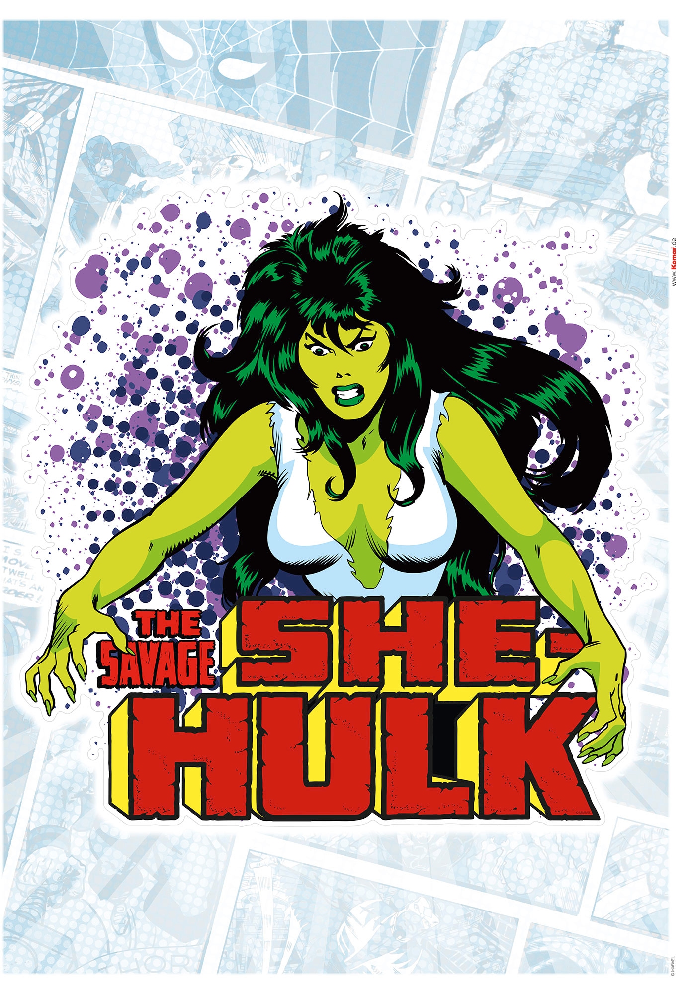 Komar Wandtattoo »She-Hulk Comic Classic«, (1 St.), 50x70 cm (Breite x Höhe),  selbstklebendes Wandtattoo bestellen bei OTTO
