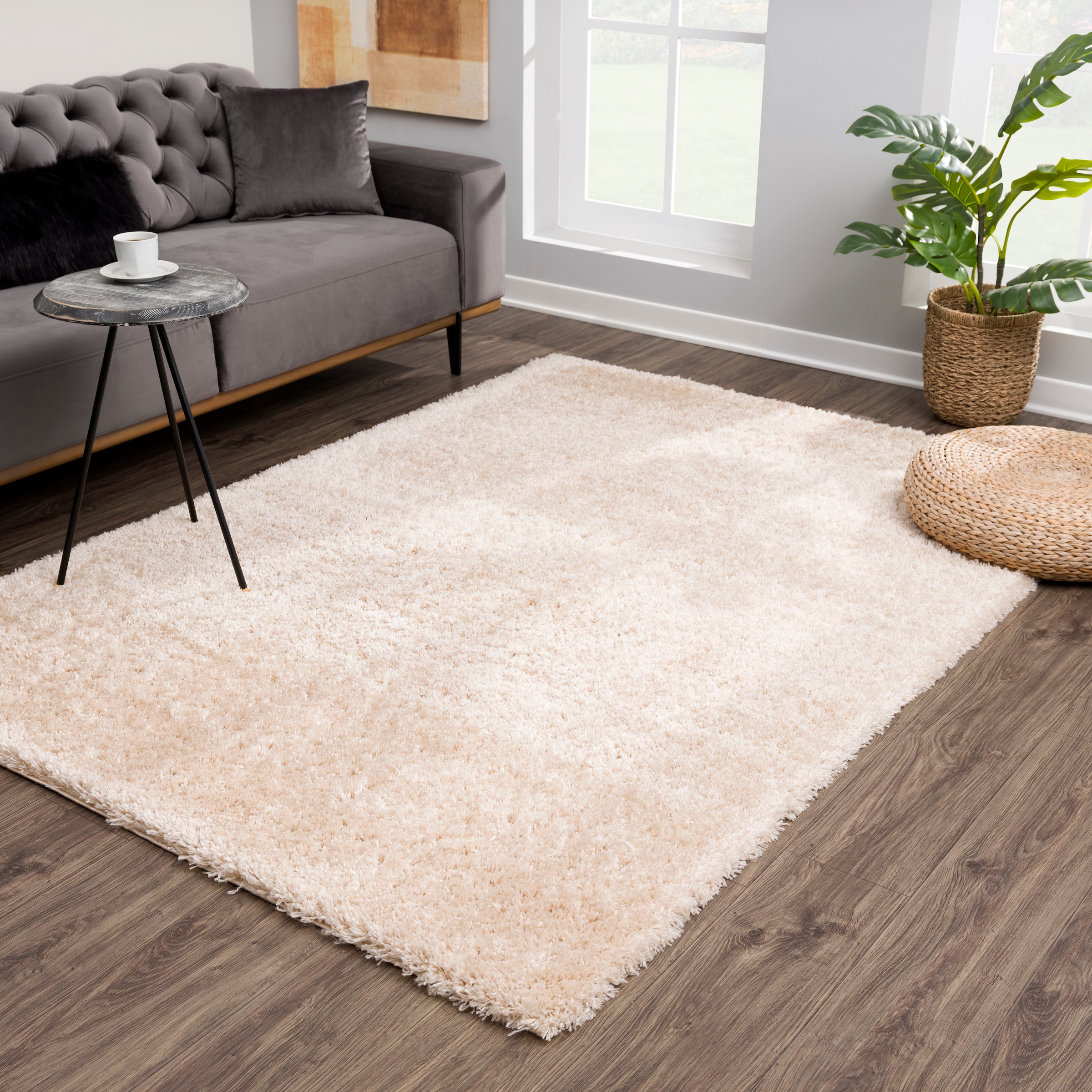 Sanat Hochflor-Teppich »Porto«, rechteckig, 45 mm Höhe, Wohnzimmer, Langflor, Shaggy, auch als Läufer