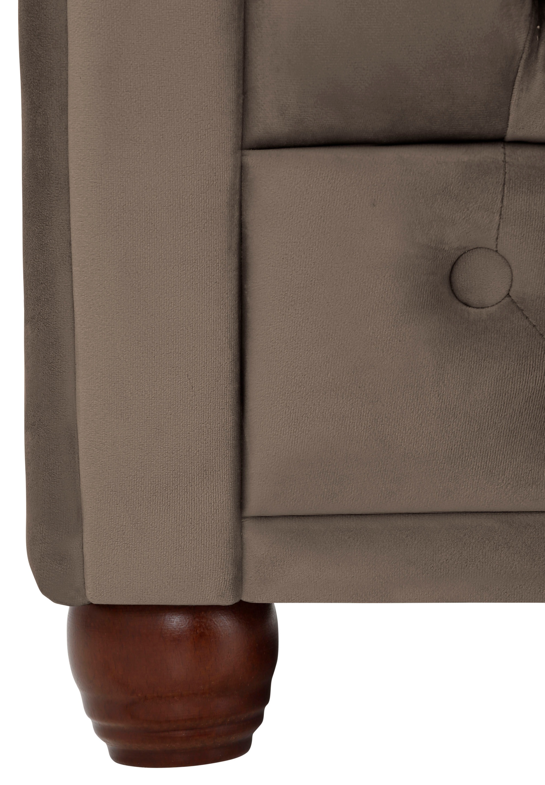 Home affaire Chesterfield-Sofa »New Castle«, mit hochwertiger Knopfheftung in Chesterfield-Design, B/T/H: 203/86/72