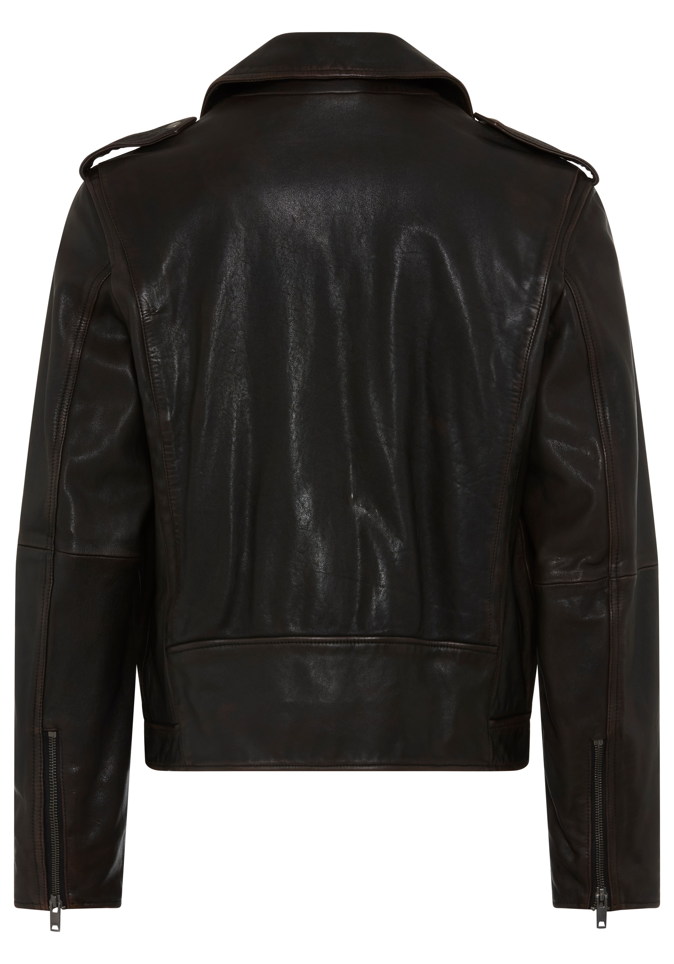 HUGO Lederjacke »Levon« ohne Kapuze Biker-Style, echtes Leder, Reißverschlüsse