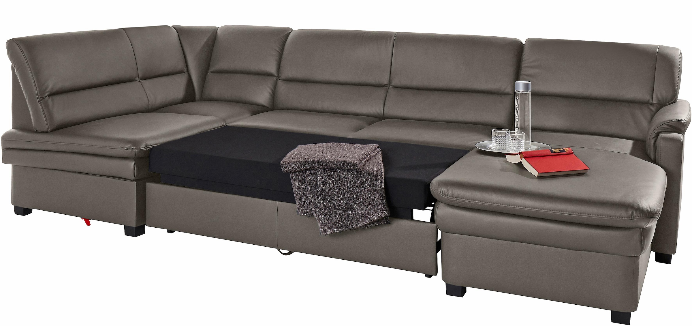 sit&more Wohnlandschaft »Pisa U-Form«, mit Federkern, wahlweise mit Bettfunktion
