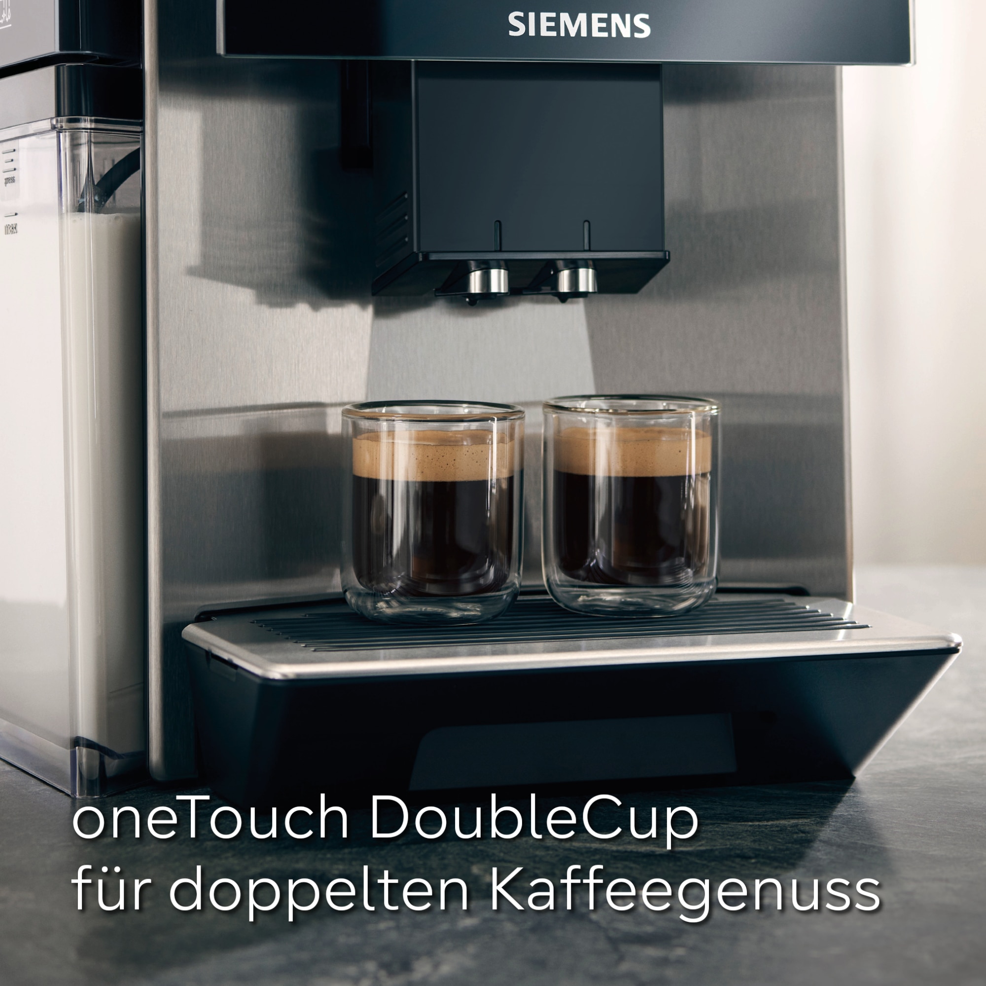 SIEMENS Kaffeevollautomat »EQ900 plus TQ903DZ3, auto. Reinigen/Entkalken, Cold Brew, Barista-Mode« ETM Testnote "sehr gut", Geräuschreduzierung, edelstahl