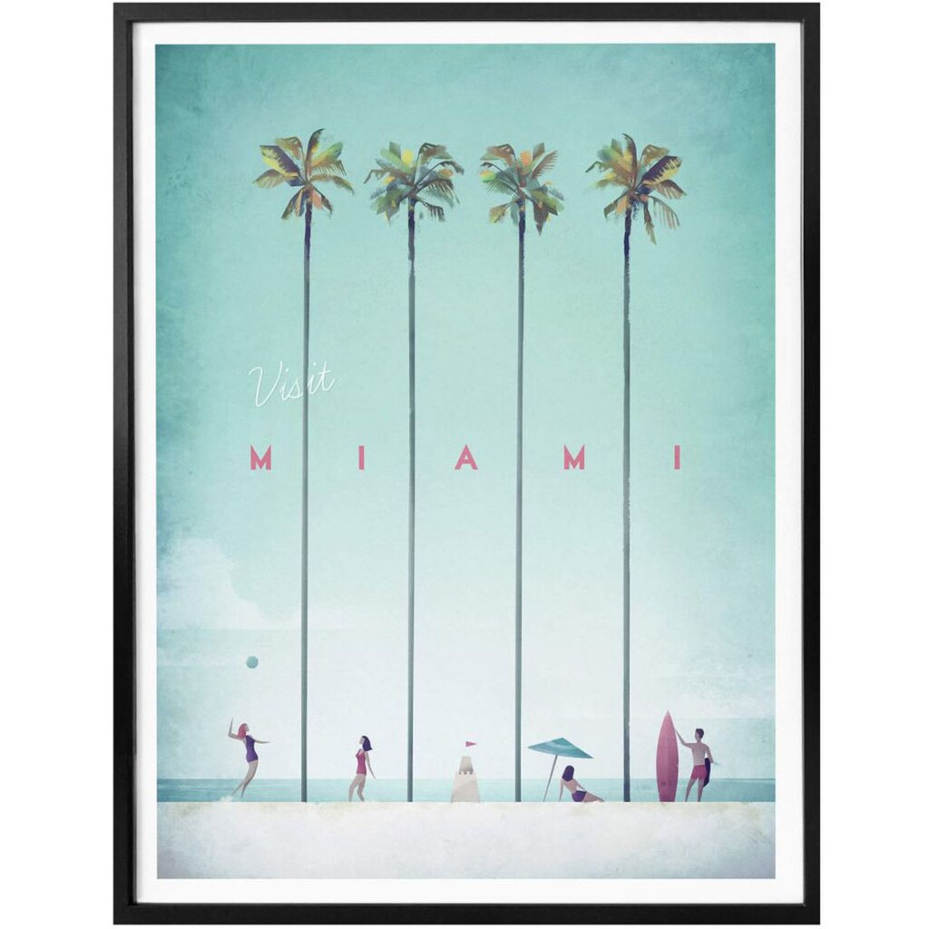 Wall-Art Poster »Palmen Urlaub Miami Strand«, Strand, (1 St.)