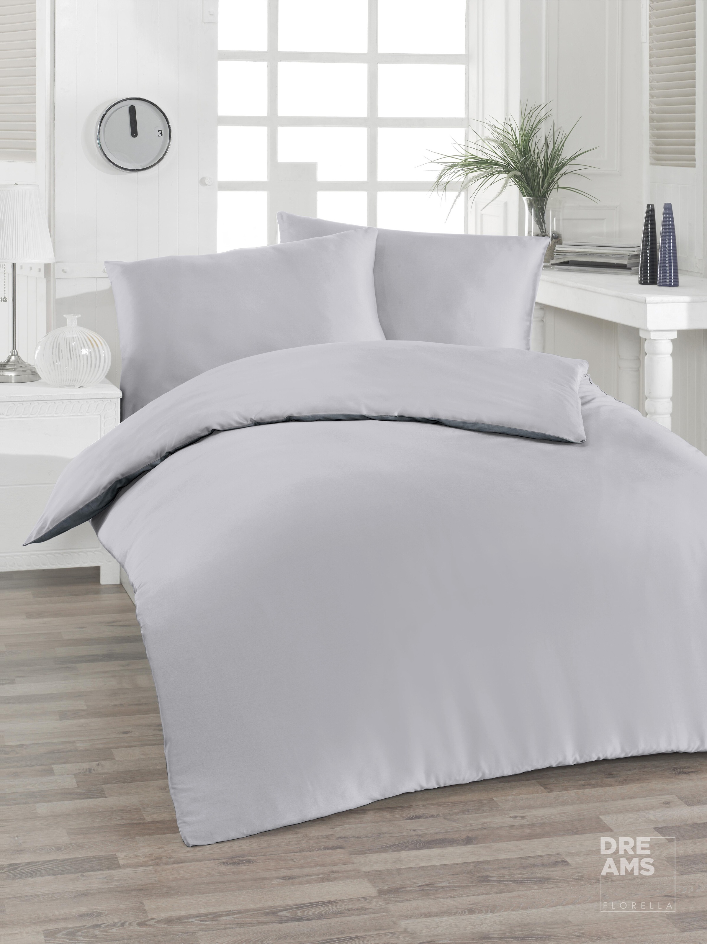 Florella Bettwäsche »Uni, Edel Satin, 100 % Baumwolle«