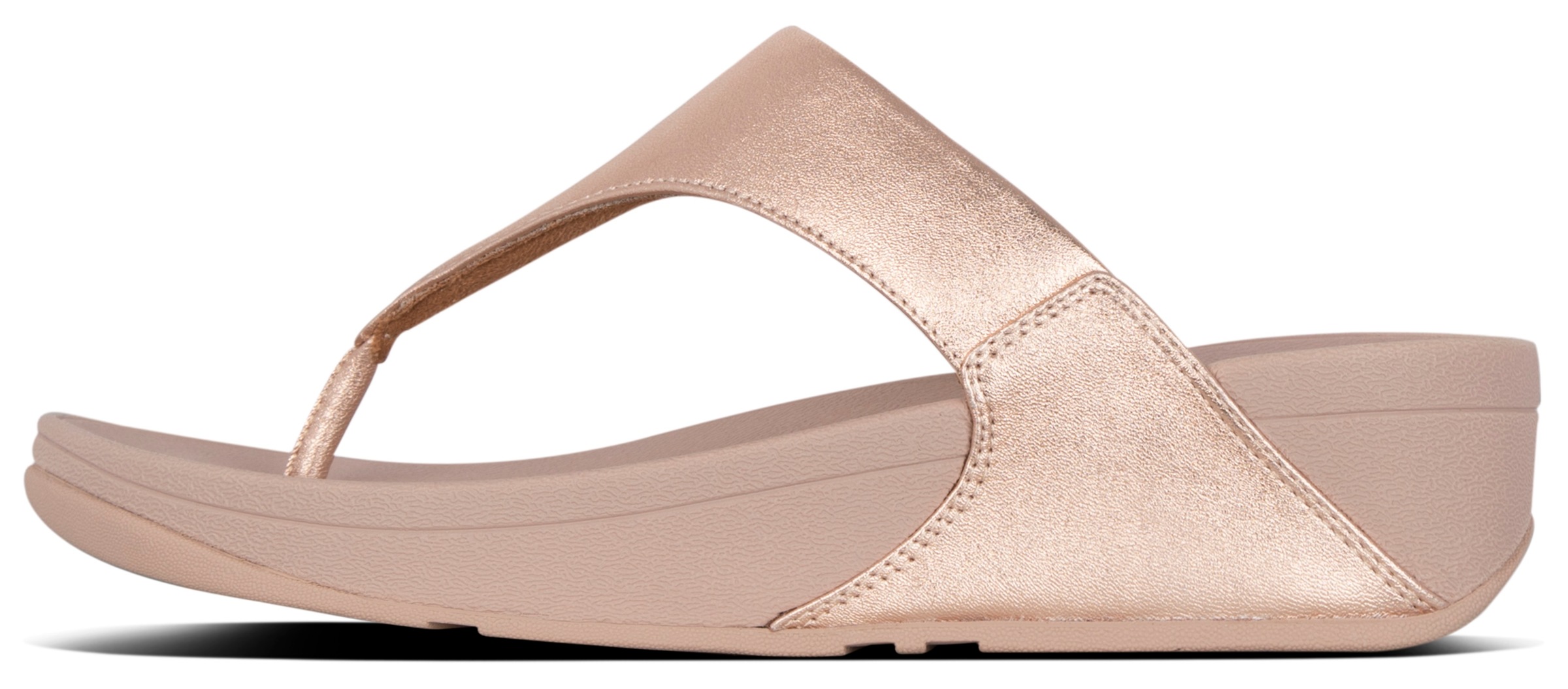 Fitflop Damen Dianette »LULU LEATHER TOEPOST« in rosegold, Größe 40