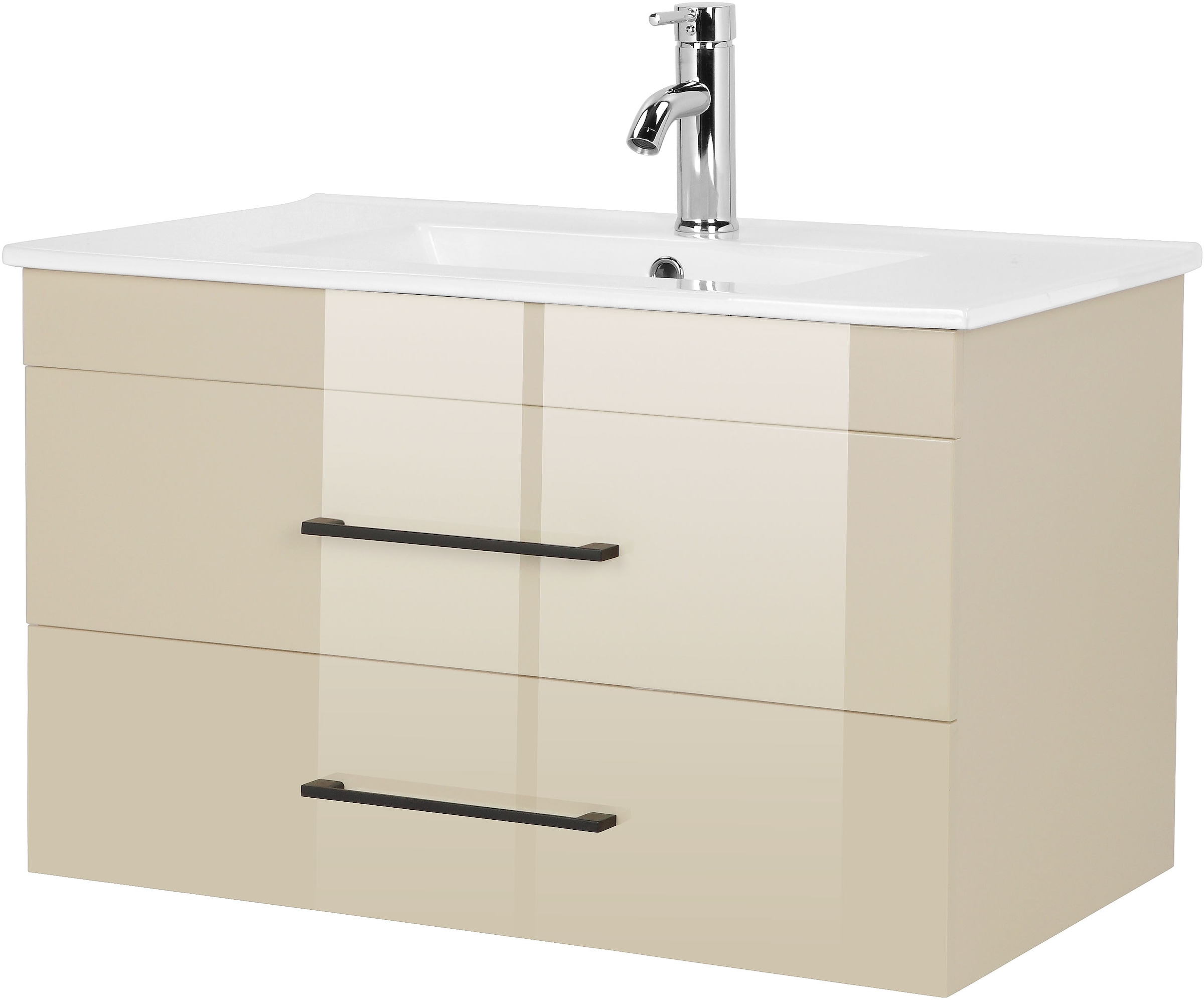 welltime Waschtisch »Florenz Badmöbel Badschrank mit Waschbecken«