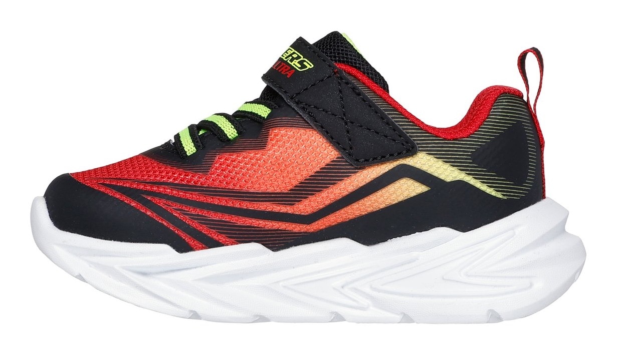 Skechers Lauflernschuh »FLEX-GLOW ULTRA LIGHTS«, Blink,-Klettschuh zum Schlüpfen, Neon, Größenschablone zum Download