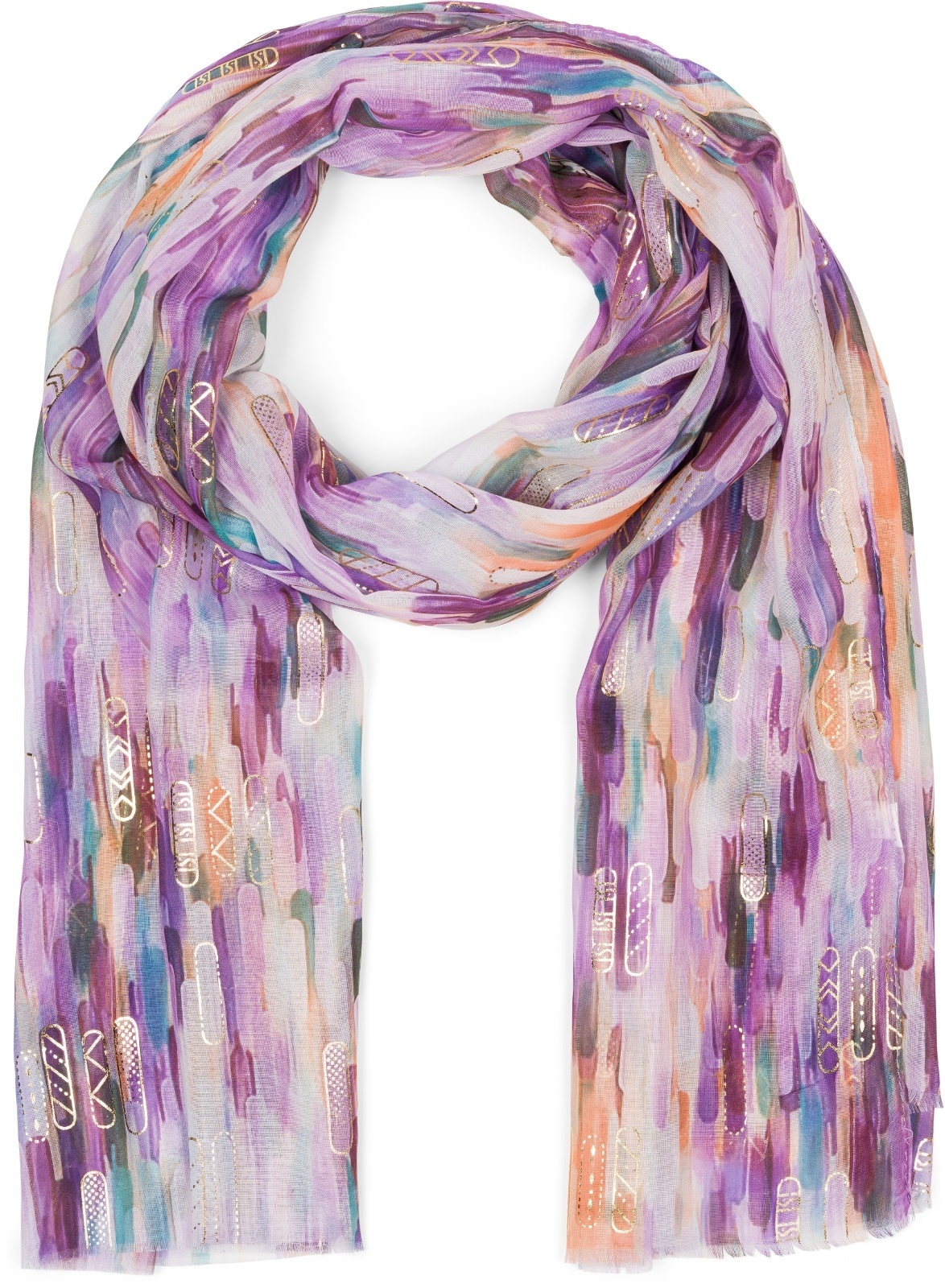 styleBREAKER Schal »Leichter Schal mit Streifen Farbverlauf Metallic« 1 Stk.