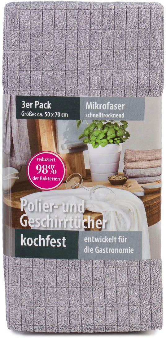 Gözze Geschirrtuch »Polier- und Geschirrtuch, Mikrofaser« schnelltrocknend und kochfest