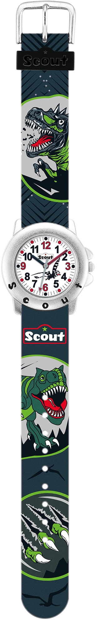 Scout Quarzuhr »Star Kids, 280393010, Dinosaurieruhr«, Armbanduhr, Kinderuhr, Lernuhr, Geschenkidee, Schulanfang, Jungen,Dino