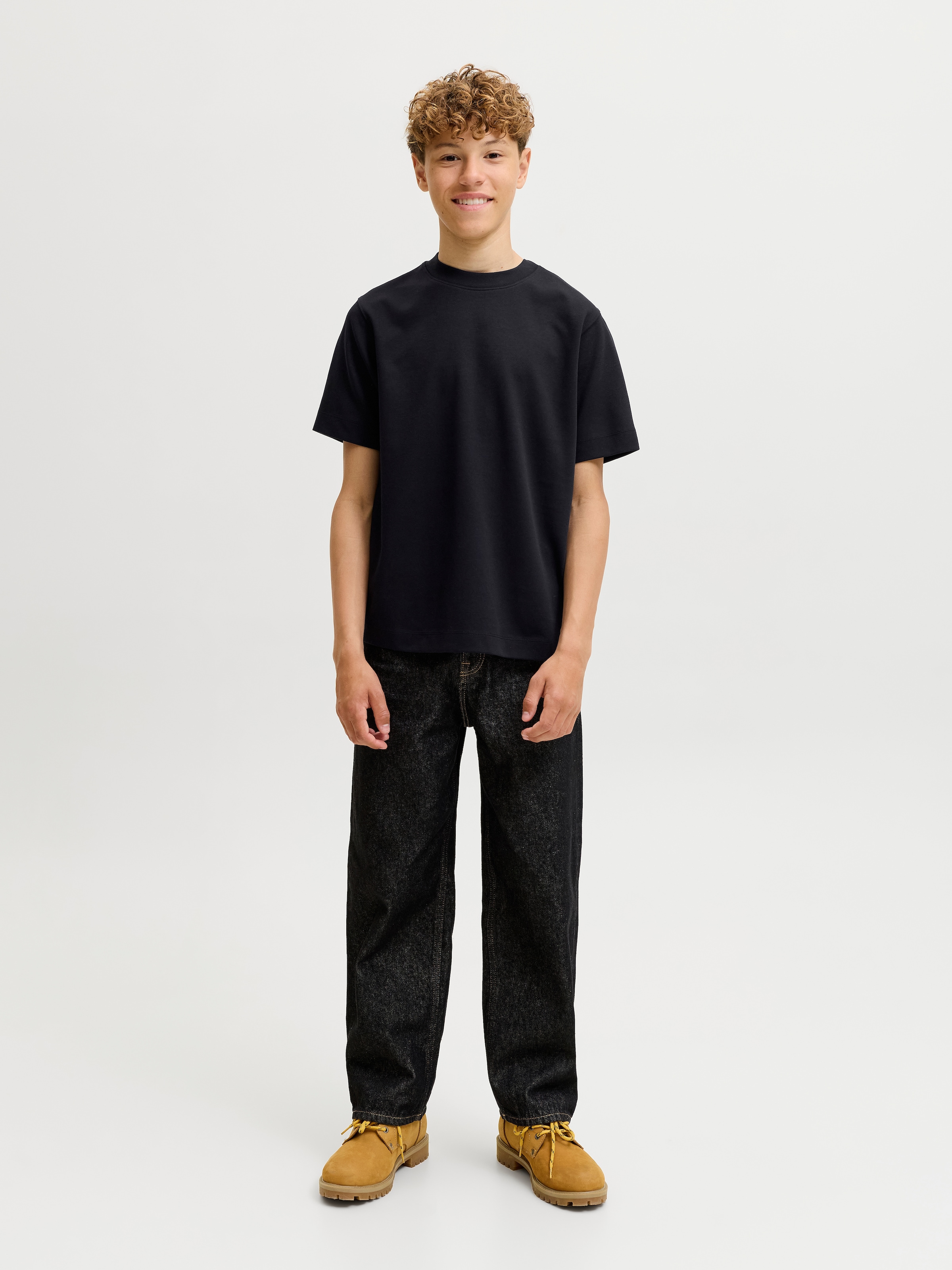 Jack & Jones Junior Rundhalsshirt »JJEBARRON TEE SS O-NECK NOOS JNR« Baumwollmischung, relaxed fit