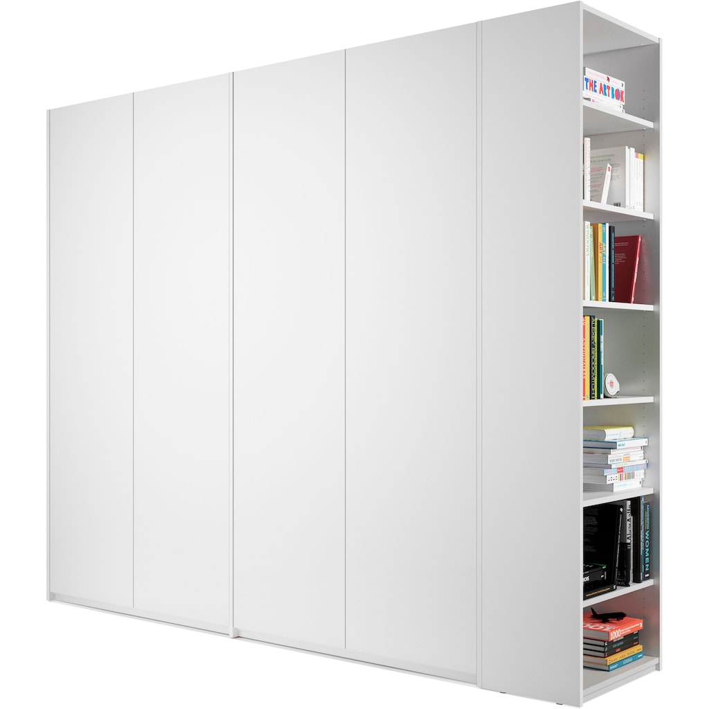 Müller SMALL LIVING Kleiderschrank »Modular Plus Variante 4«, durchgehender Boden, Anbauregal wahlweise links oder rechts montierbar