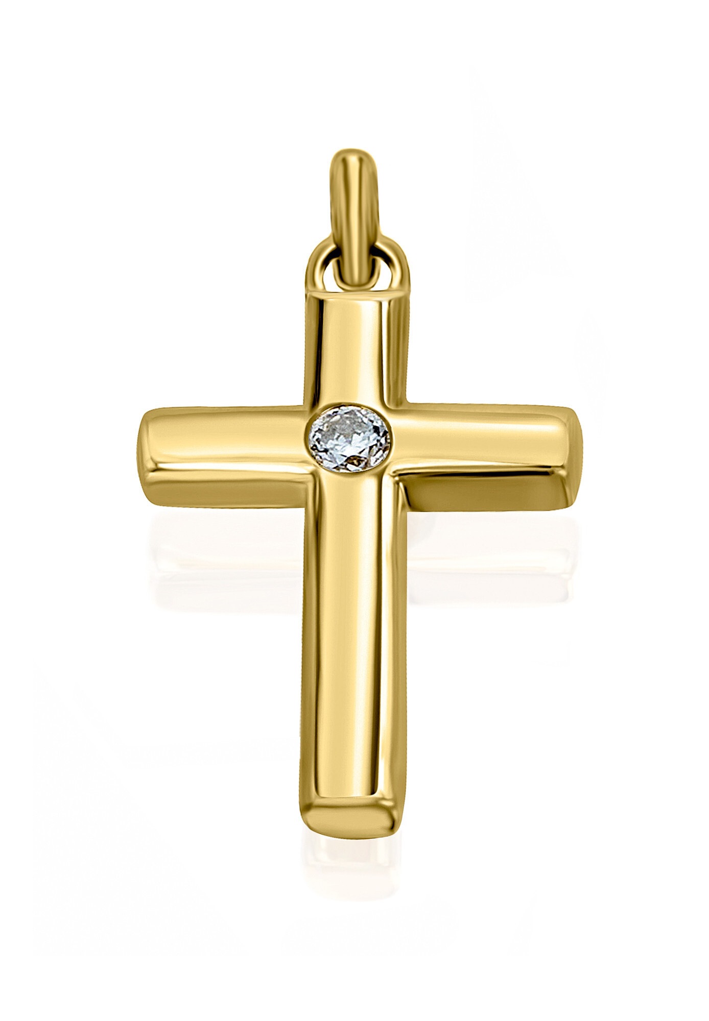 ONE ELEMENT Kette und Anhänger Set »Schmuckset - Set mit Halskette 0,03 ct Diamant-Brillant Anhänger aus 585 Gelbgold«