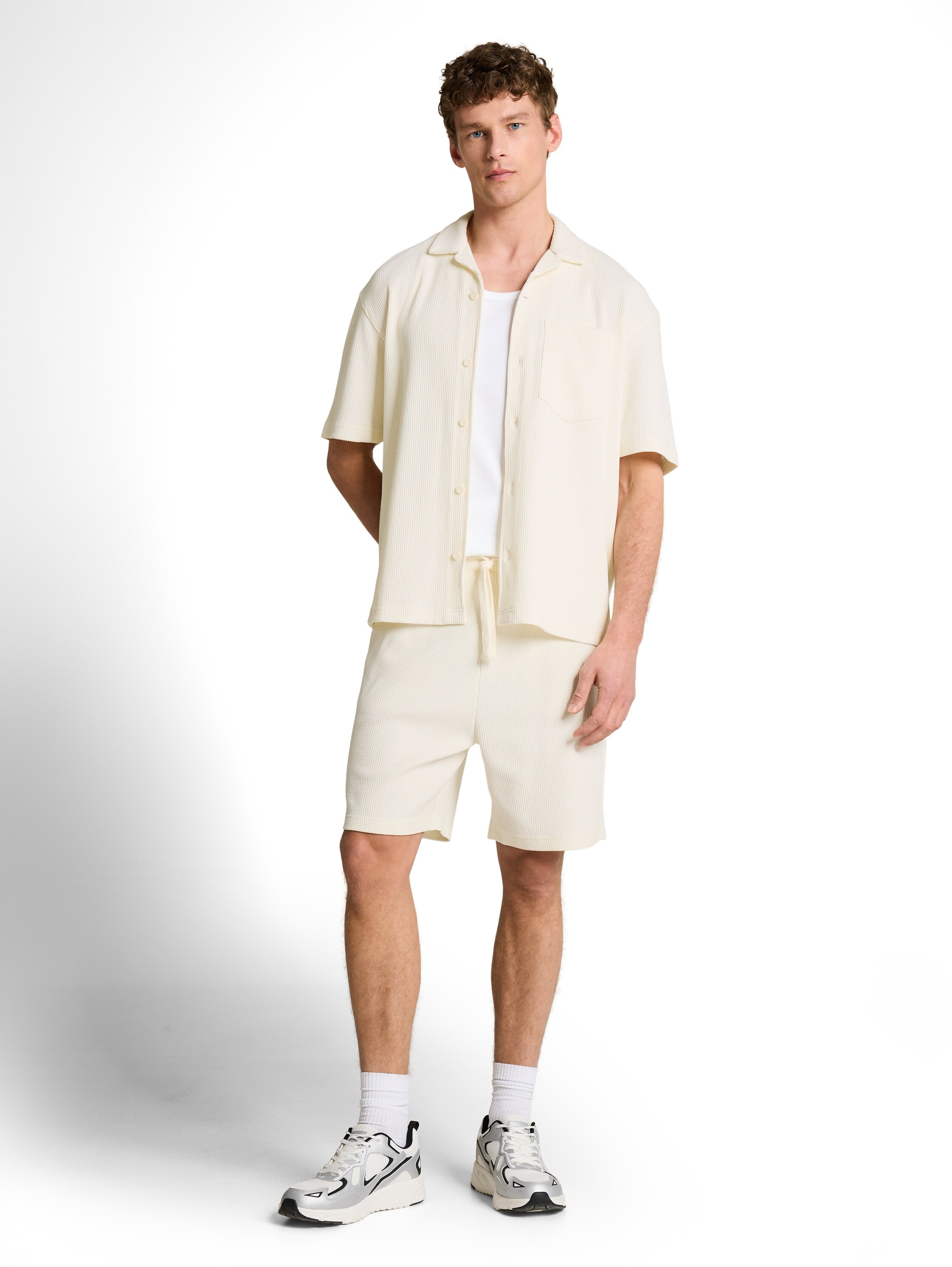 TOM TAILOR Denim Relaxshorts  in Struktur-Optik