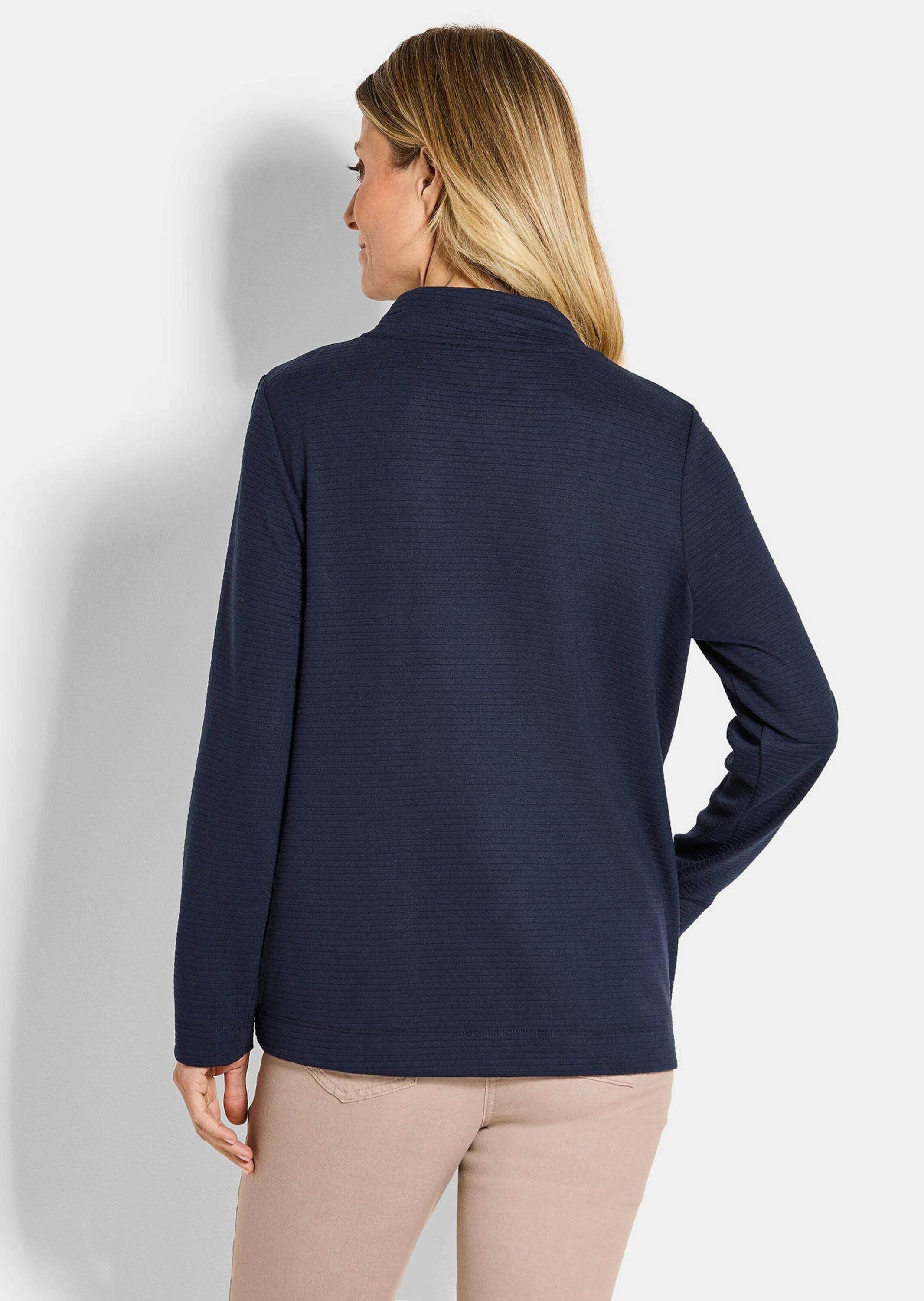 GOLDNER Kurzarmshirt »Sweatshirt mit Kordeln«