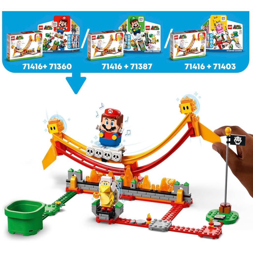 LEGO® Konstruktionsspielsteine »Lavawelle-Fahrgeschäft – Erweiterungsset (71416), LEGO® Super Mario«, (218 St.)