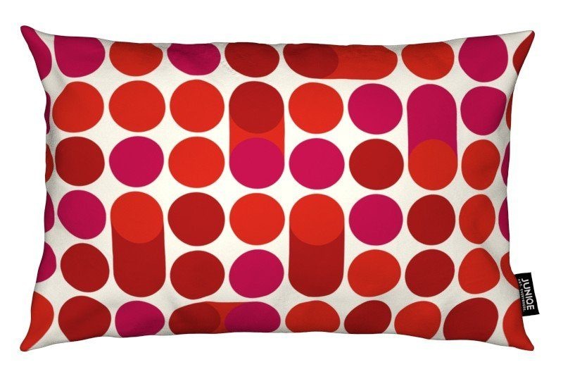 Juniqe Dekokissen »Red Bleep«, Weiches, allergikerfreundliches Material