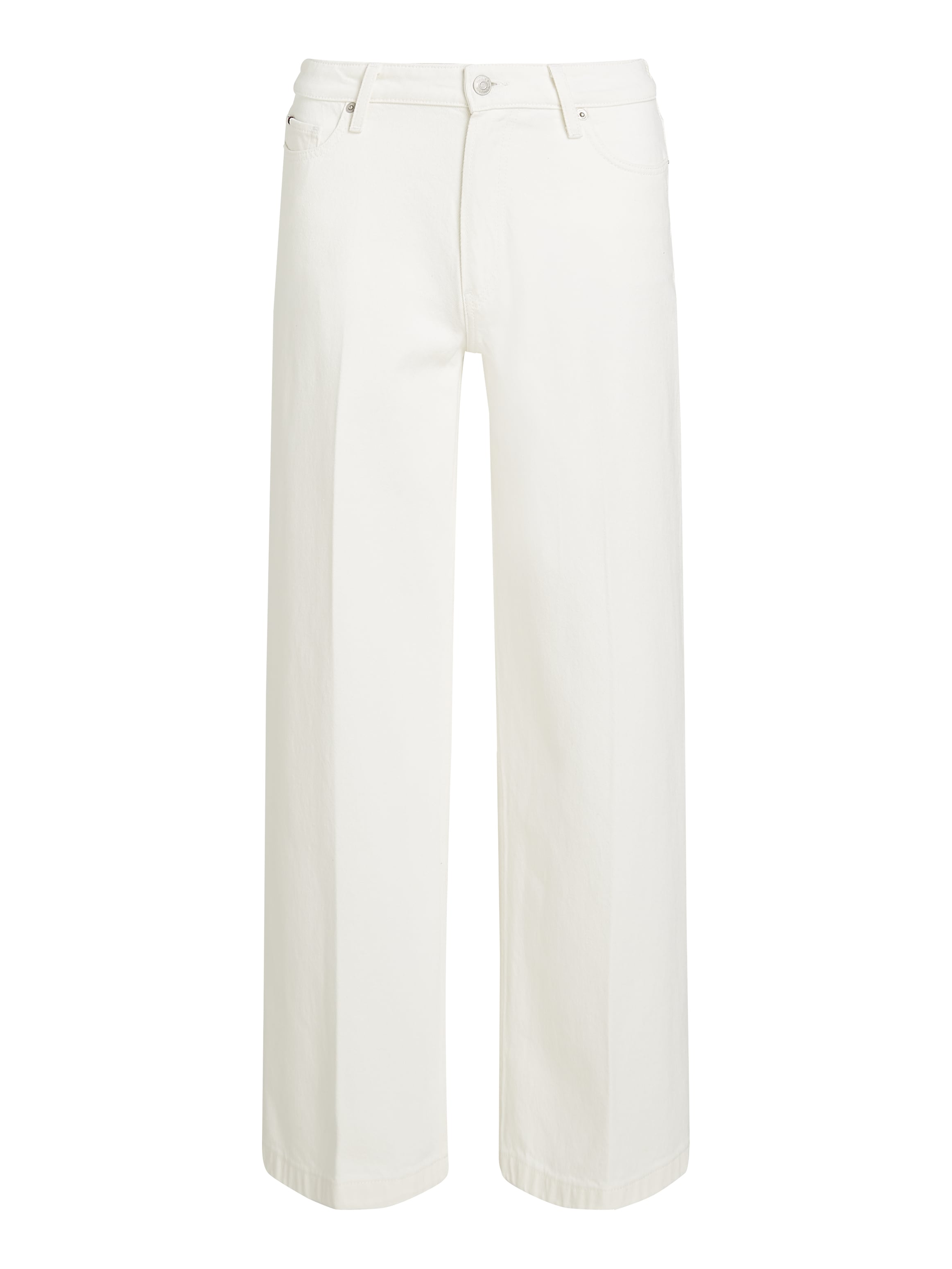 Tommy Hilfiger Weite Jeans »WIDE LEG HW LOU«, mit Logo-Badge, mit Nieten, mit Bügelfalten