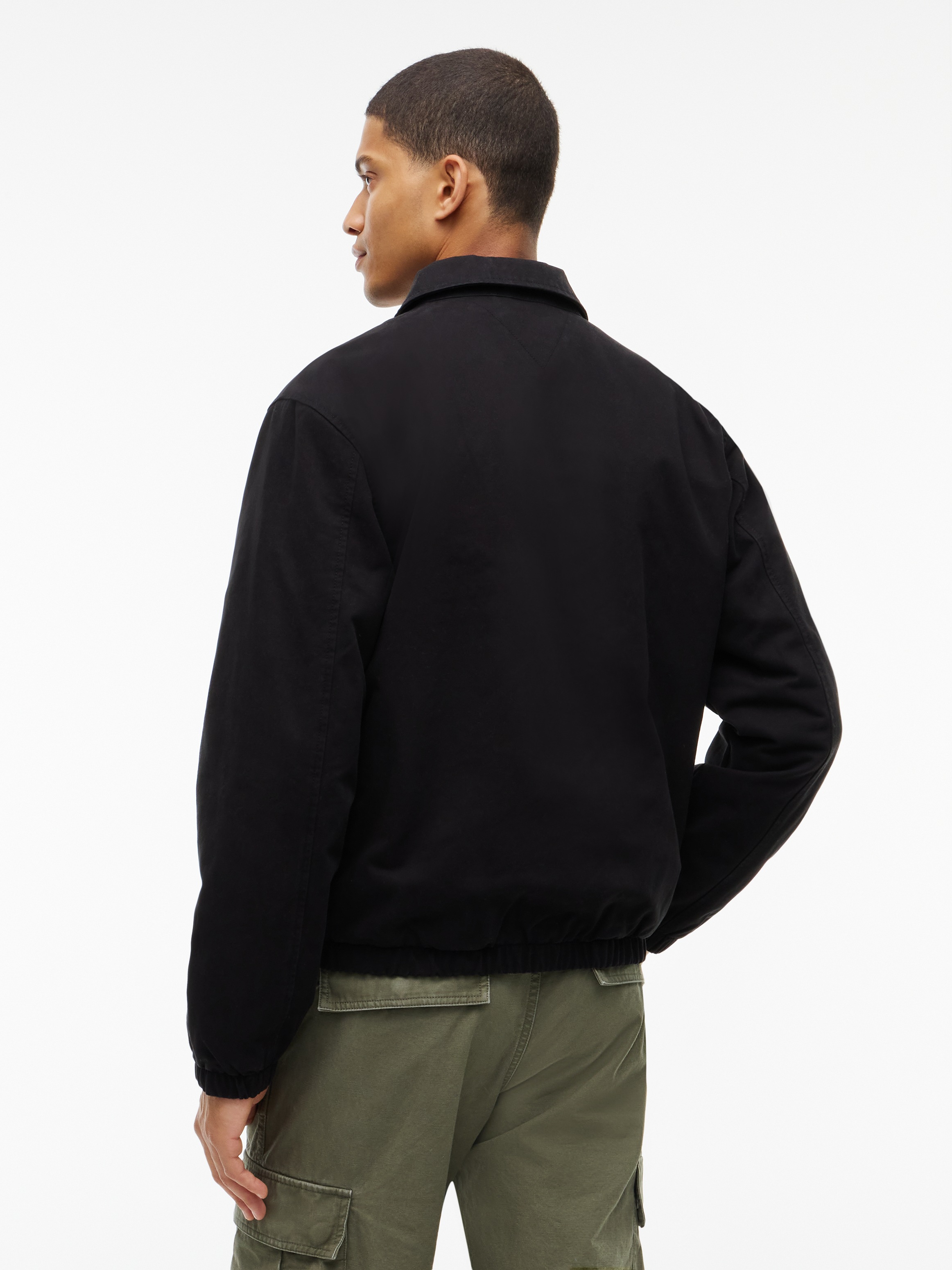 Tommy Jeans Hemdjacke »HARRINGTON COTTON JACKET« ohne Kapuze Regular fit mit Hemdkragen