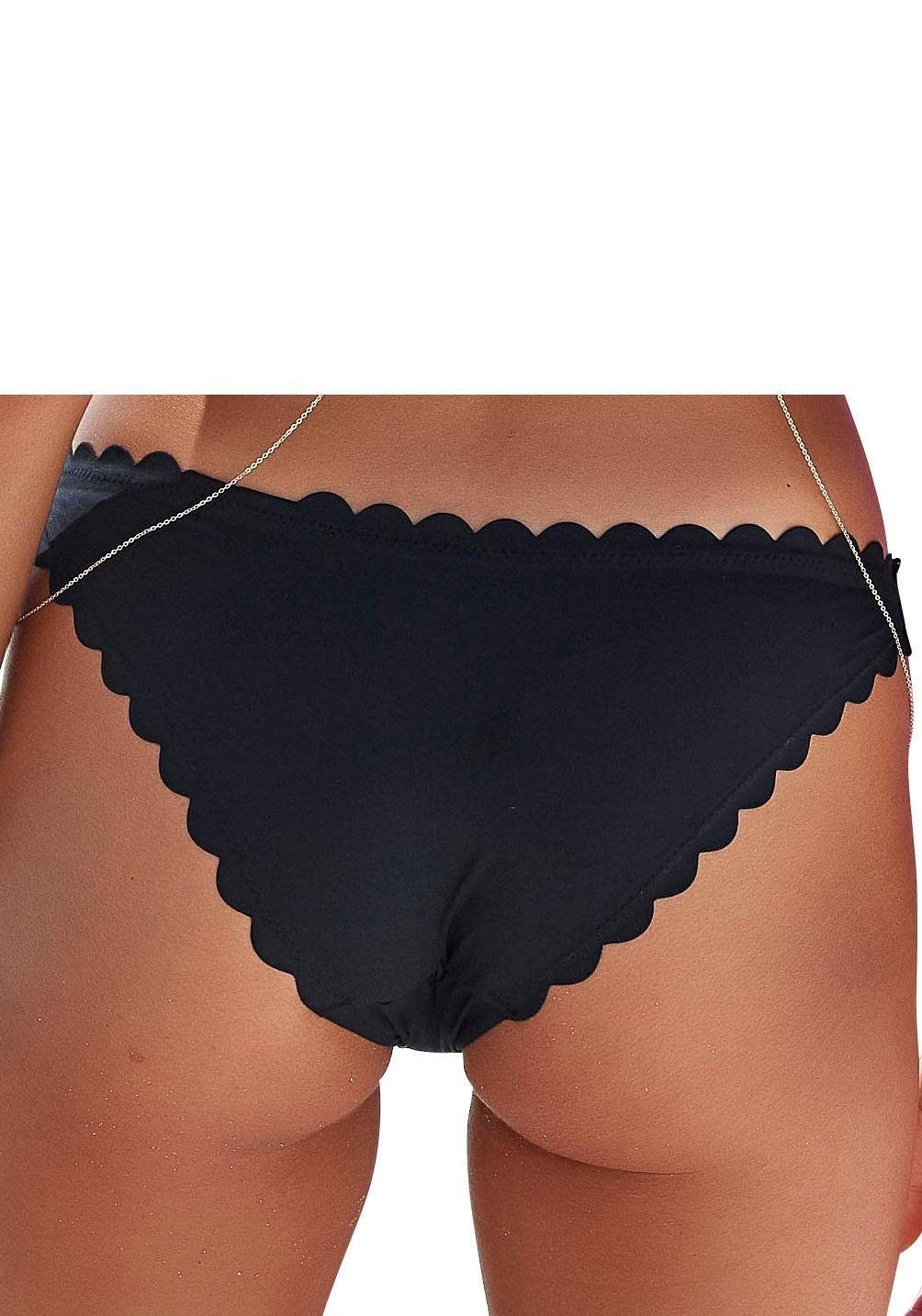 LASCANA Bikini-Hose »Scallop«, in knapper Brasilien-Form