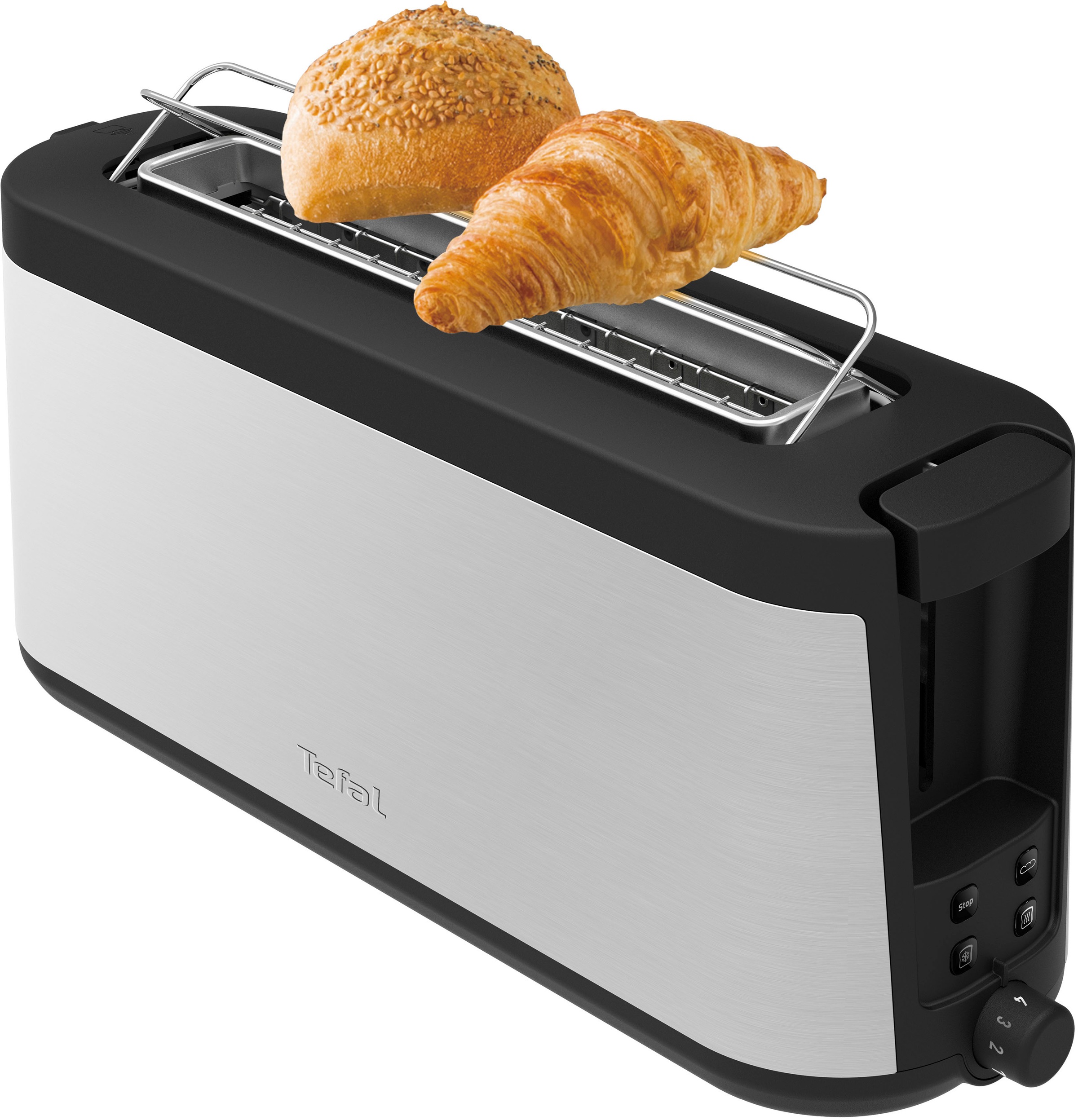 Tefal Toaster »TL4308 Element«, 1 langer Schlitz, 1000 W, 4 Einstellungen, Langschlitz, mit integriertem Brötchenaufsatz