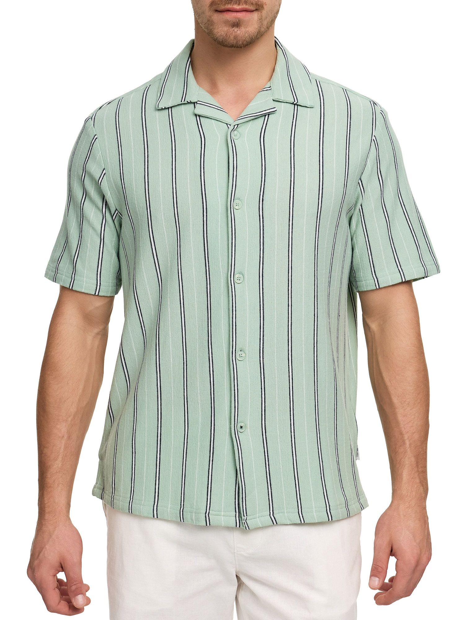 Indicode Kurzarmhemd »INShitake«