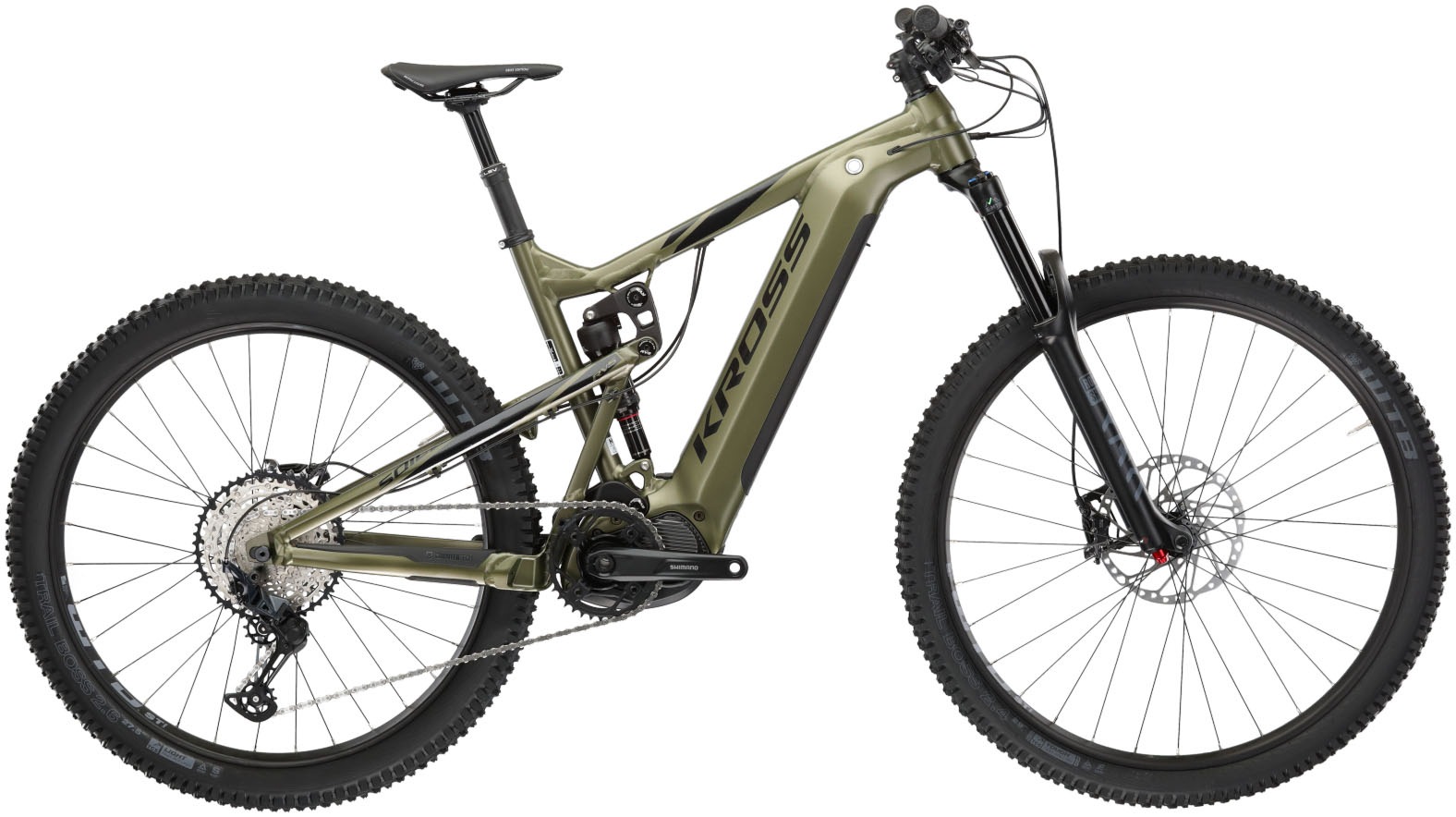 Kross »E-MTB Soil Boost 2.0 630 29/27,5 Zoll grün« 12 Gang Shimano DEORE SLX M7100 Schaltwerk Kettenschaltung Mittelmotor 250 W Pedelec in grün,...