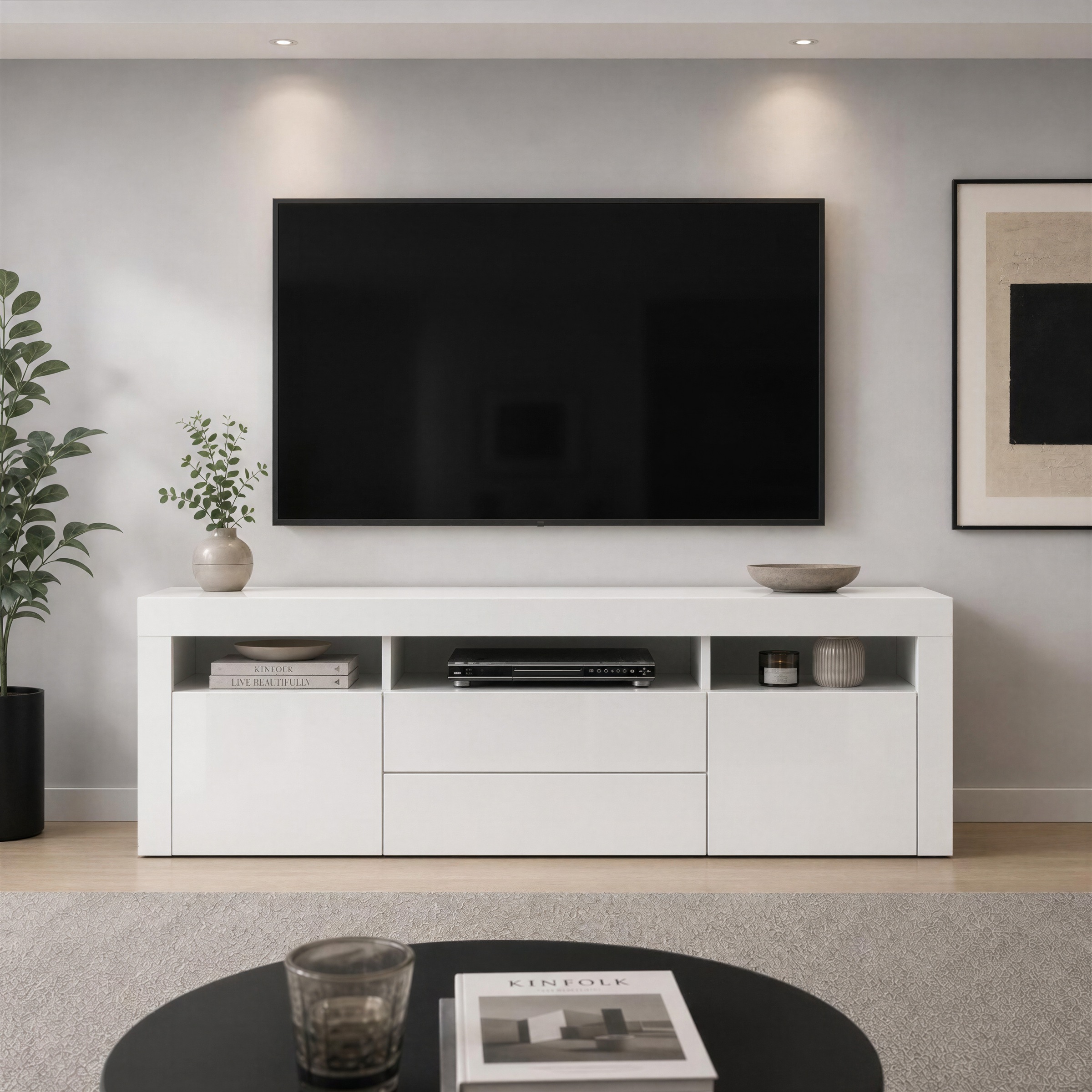 borchardt Möbel Lowboard »Santa Fé, TV-Schrank 166 cm breit« Push-to-open-Funktion, 2 Türen, 2 Schubkästen und 3 offene Fächer