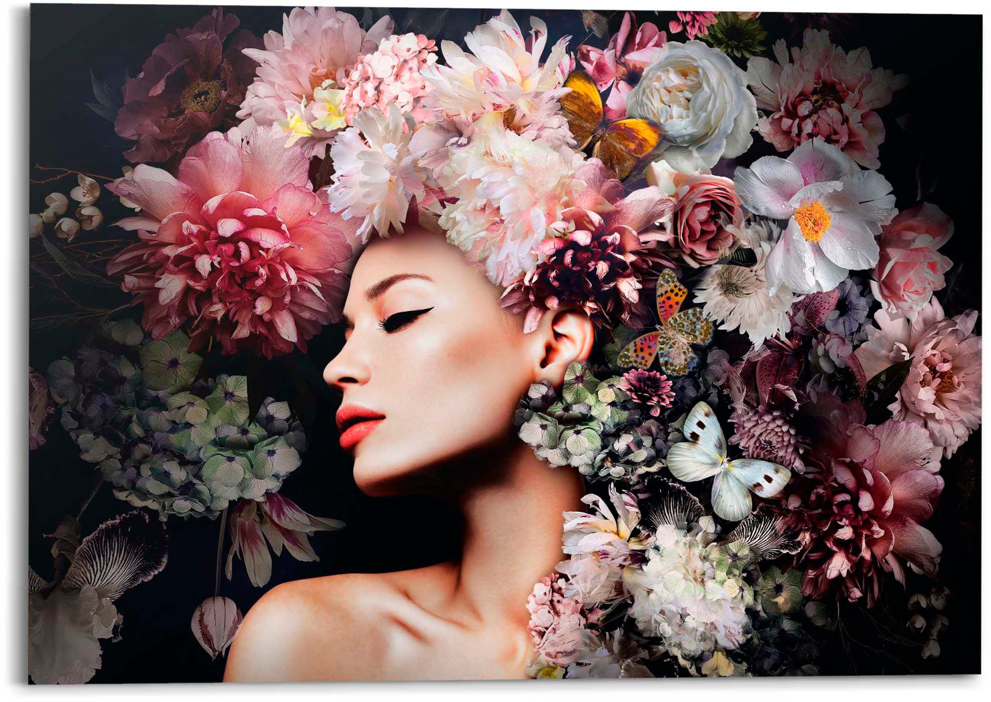 Deco-Panel »Frau mit Blumenhut«