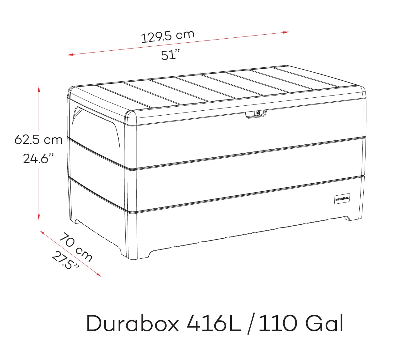 VCM Aufbewahrungsbox »Durabox Aufbewahrungsbox Kissenbox 416 L«