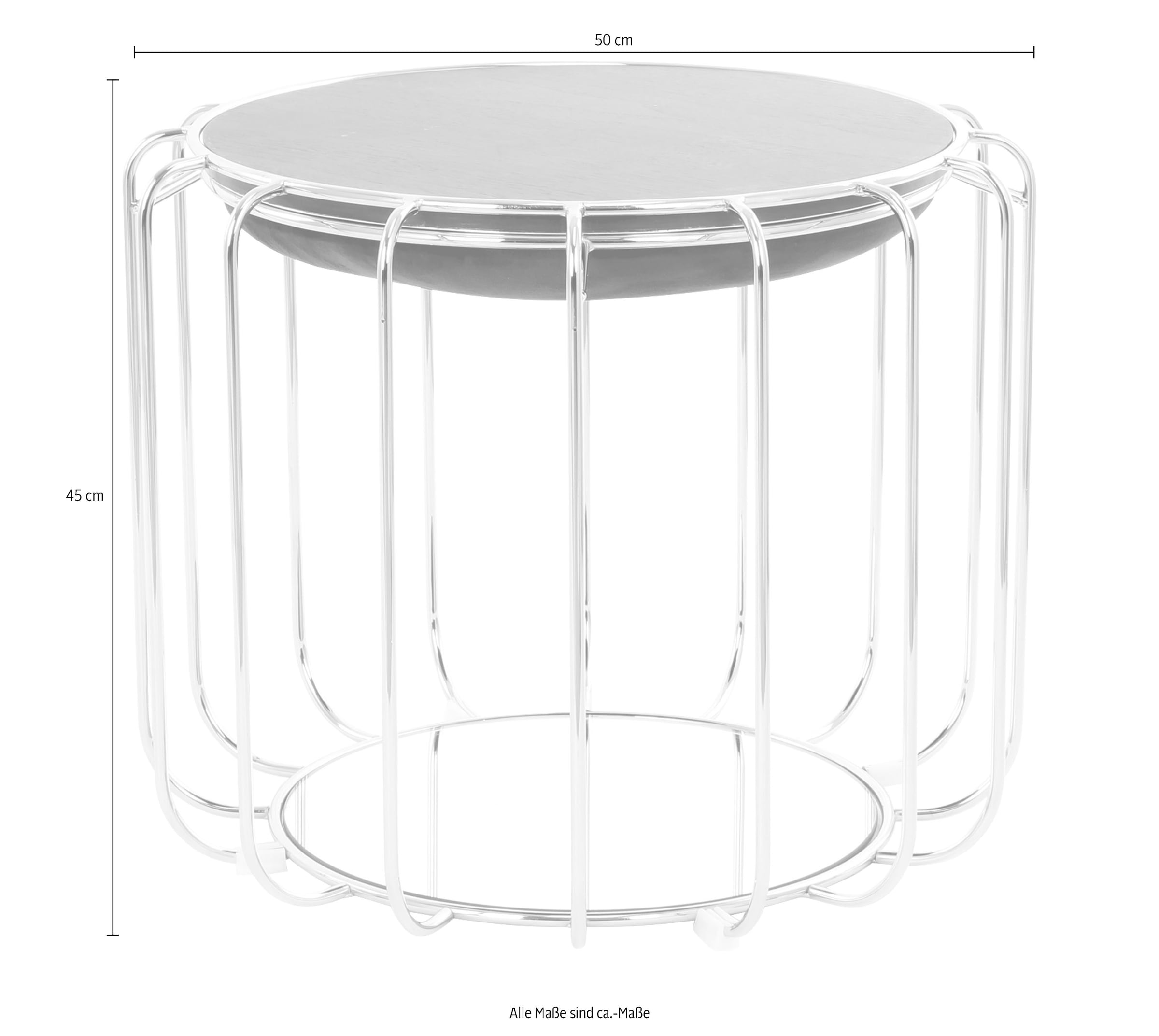 Kayoom Beistelltisch »Pouf Comfortable 110, abnehmbares und wendbares Oberteil« 1 Stk. tlg. praktisch umzuwandeln in Tisch oder Hocker, mit Spiegelglas