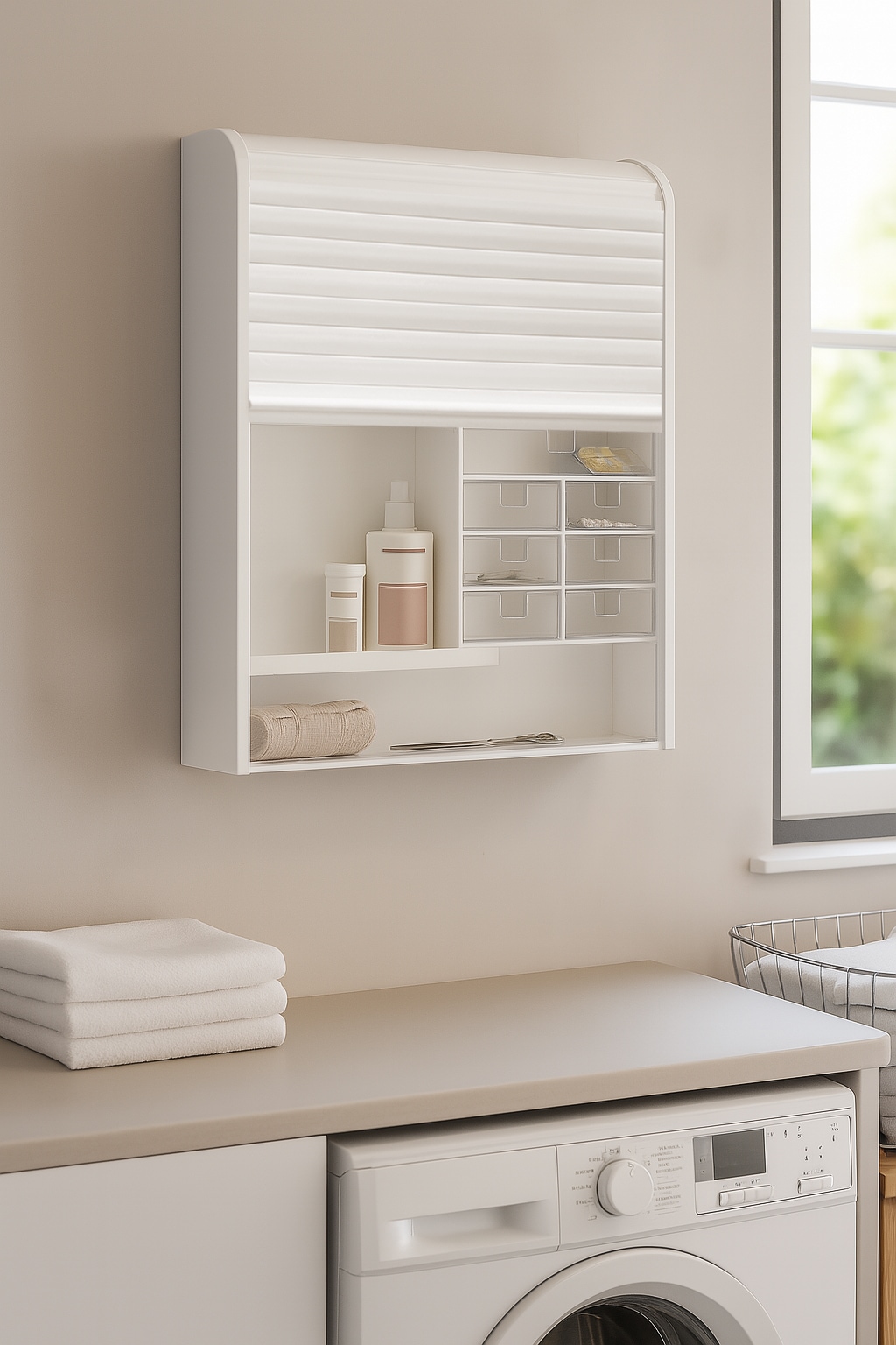 Bischof Medizinschrank »Salus« Kompaktes Medizinschränkchen mit verschließbarem Rolladen