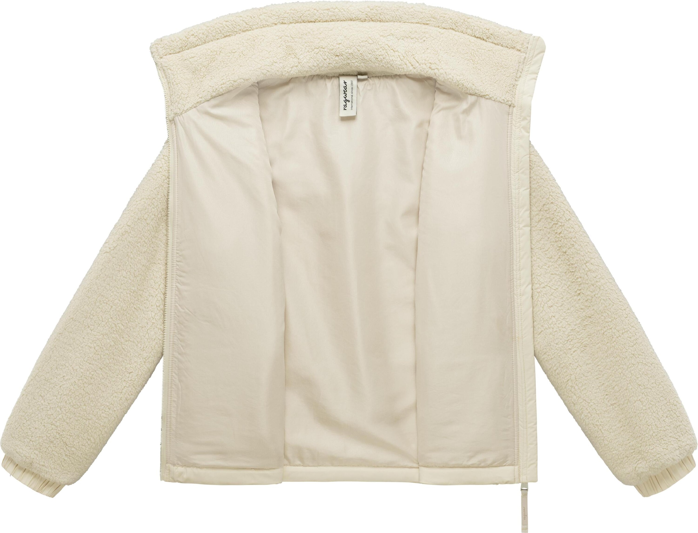 Ragwear Plüschjacke »Plüschjacke Arctika Y« ohne Kapuze Warme kuschelige Damenjacke im Materialmix