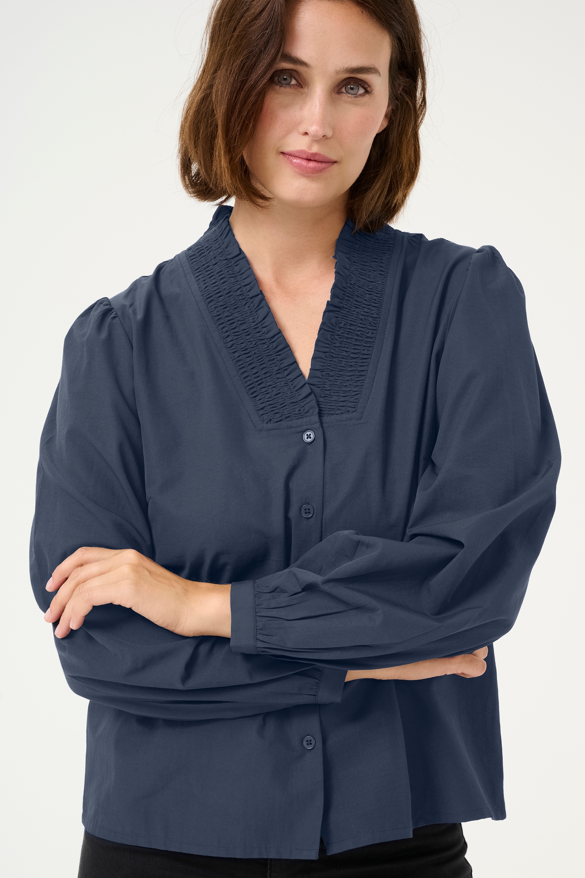 KAFFE Langarmbluse »Damen Bluse langarm KAmaia«