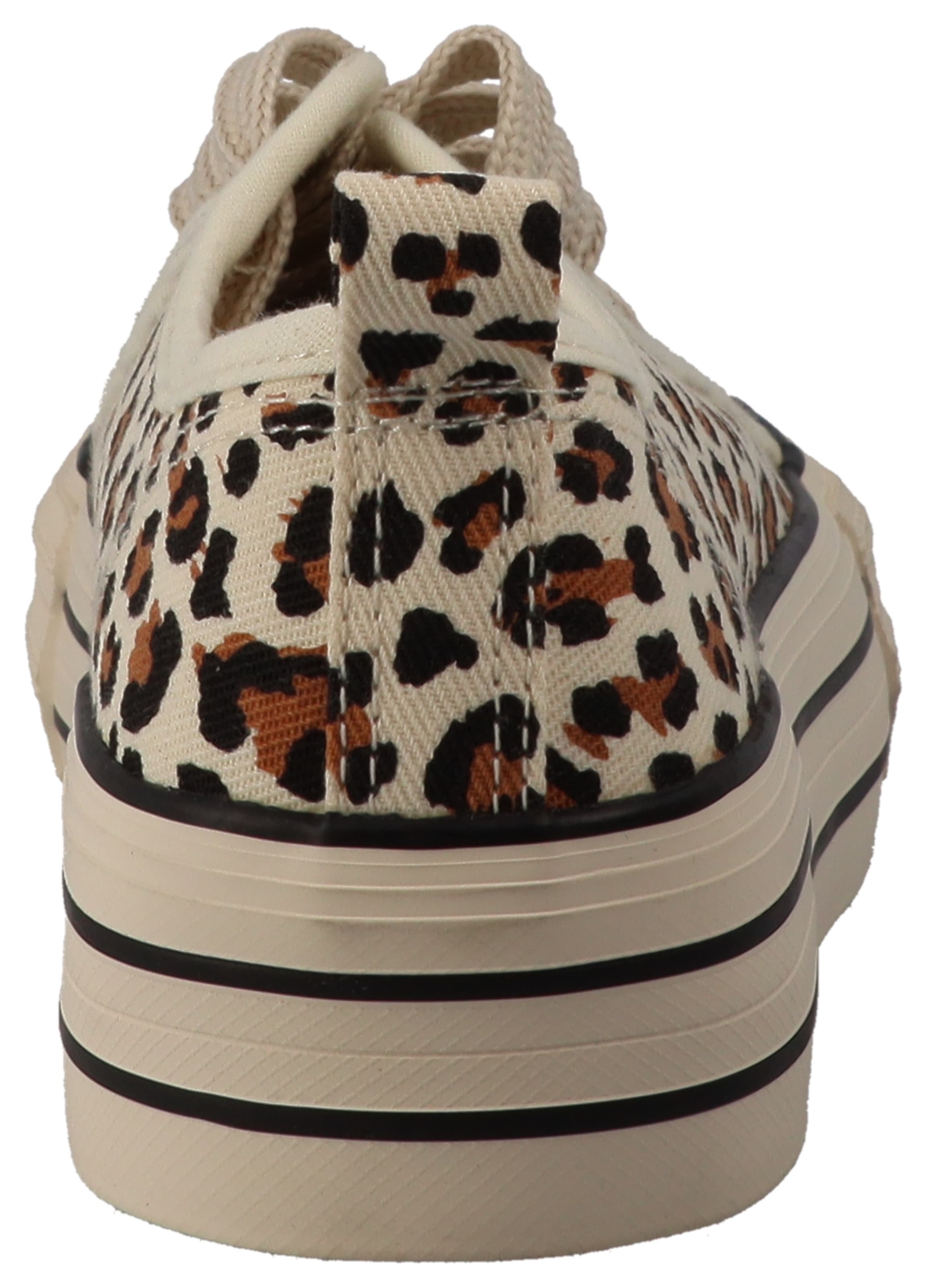 TOM TAILOR Plateausneaker, Freizeitschuh, Halbschuh, Schnürschuh in Leo-Optik