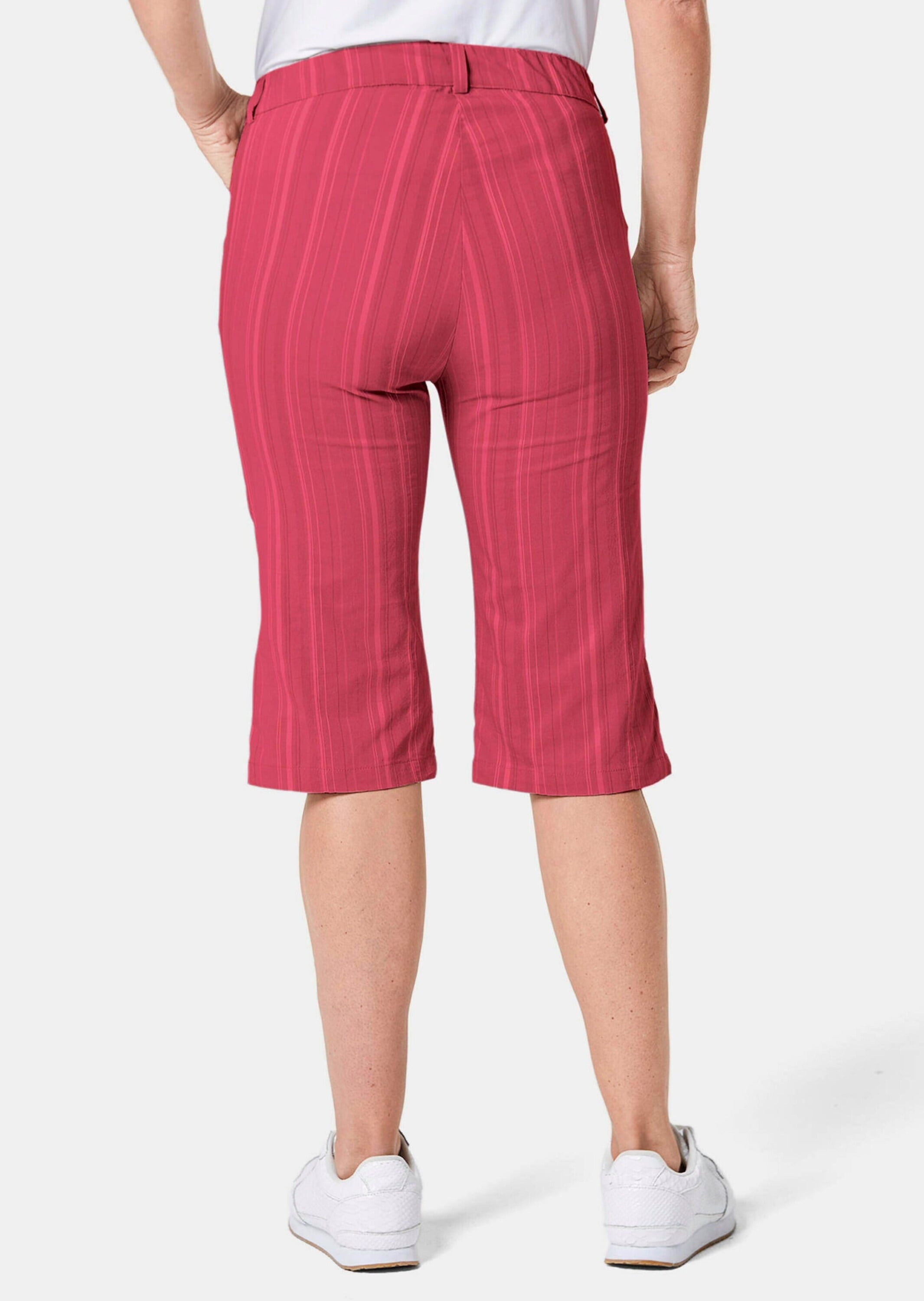 GOLDNER Stoffhose »Bermuda in strukturierter elastischer Ware«