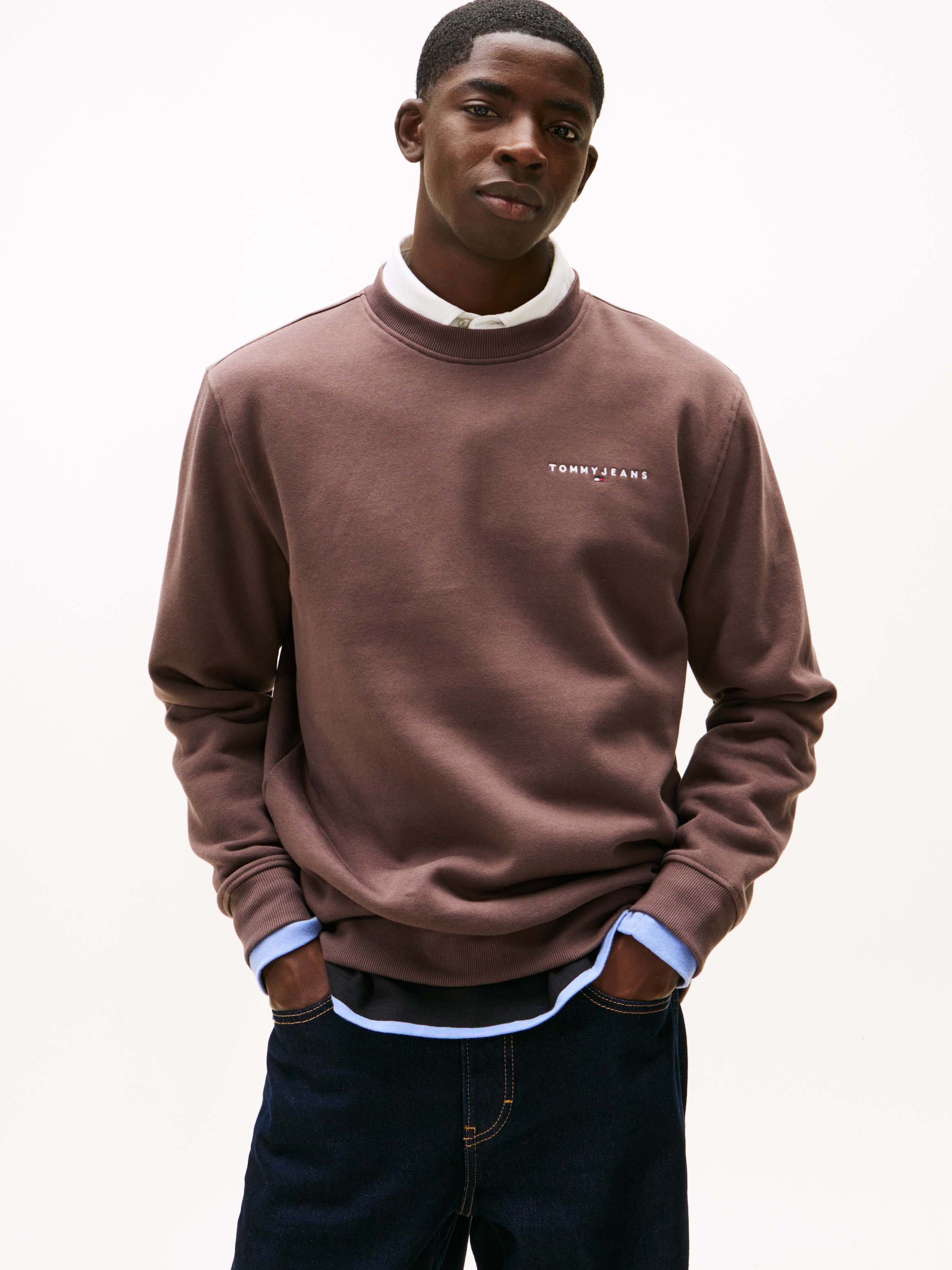Tommy Jeans Sweatshirt »TJM REG LINEAR CREW EXT«, mit Logostickerei
