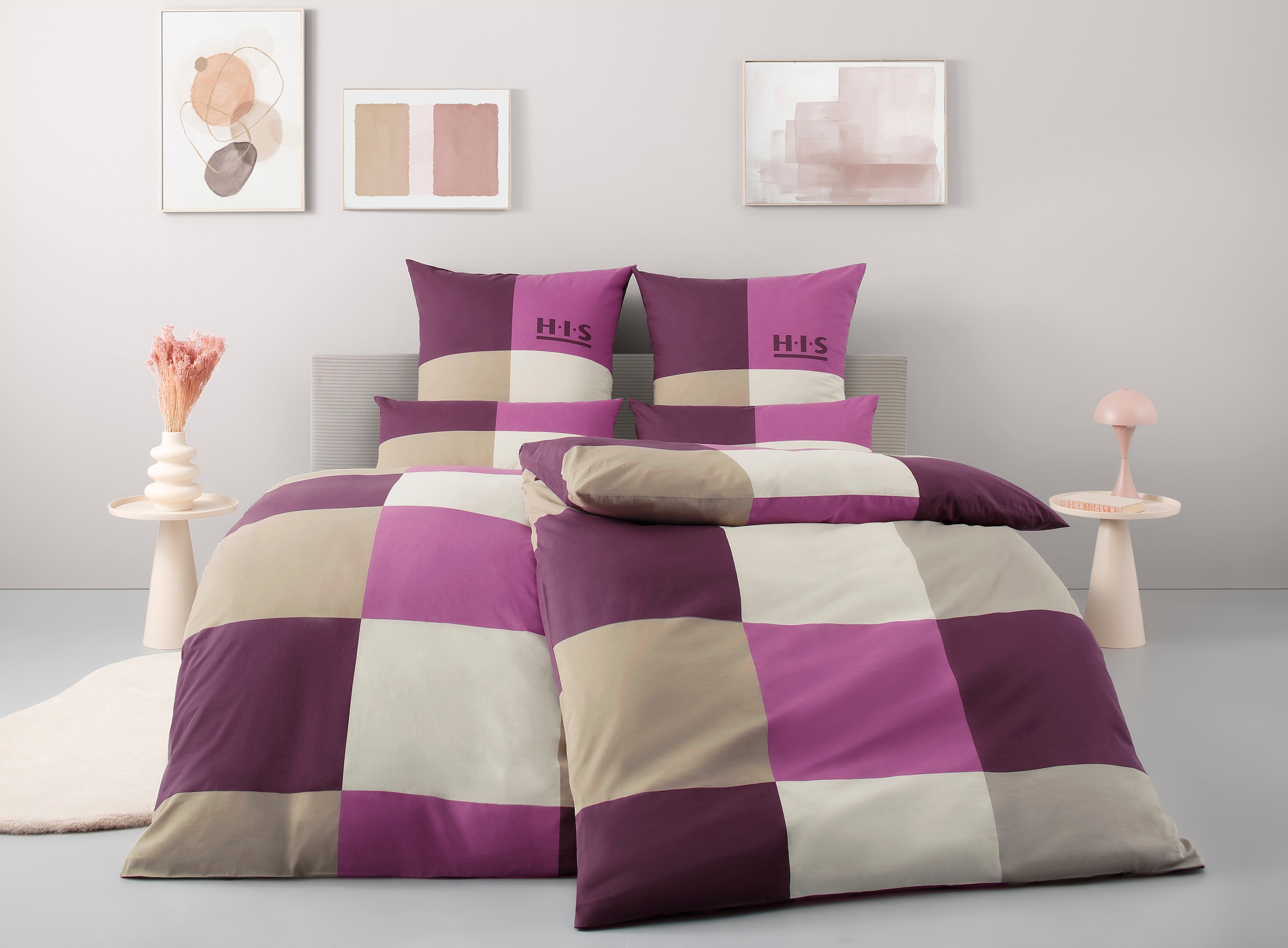 OTTO home Bettwäsche »Tirrell« 2 Bettwäsche ab Gr. 135x200 cm, 100% Baumwolle, Marke H.I.S by OTTO home