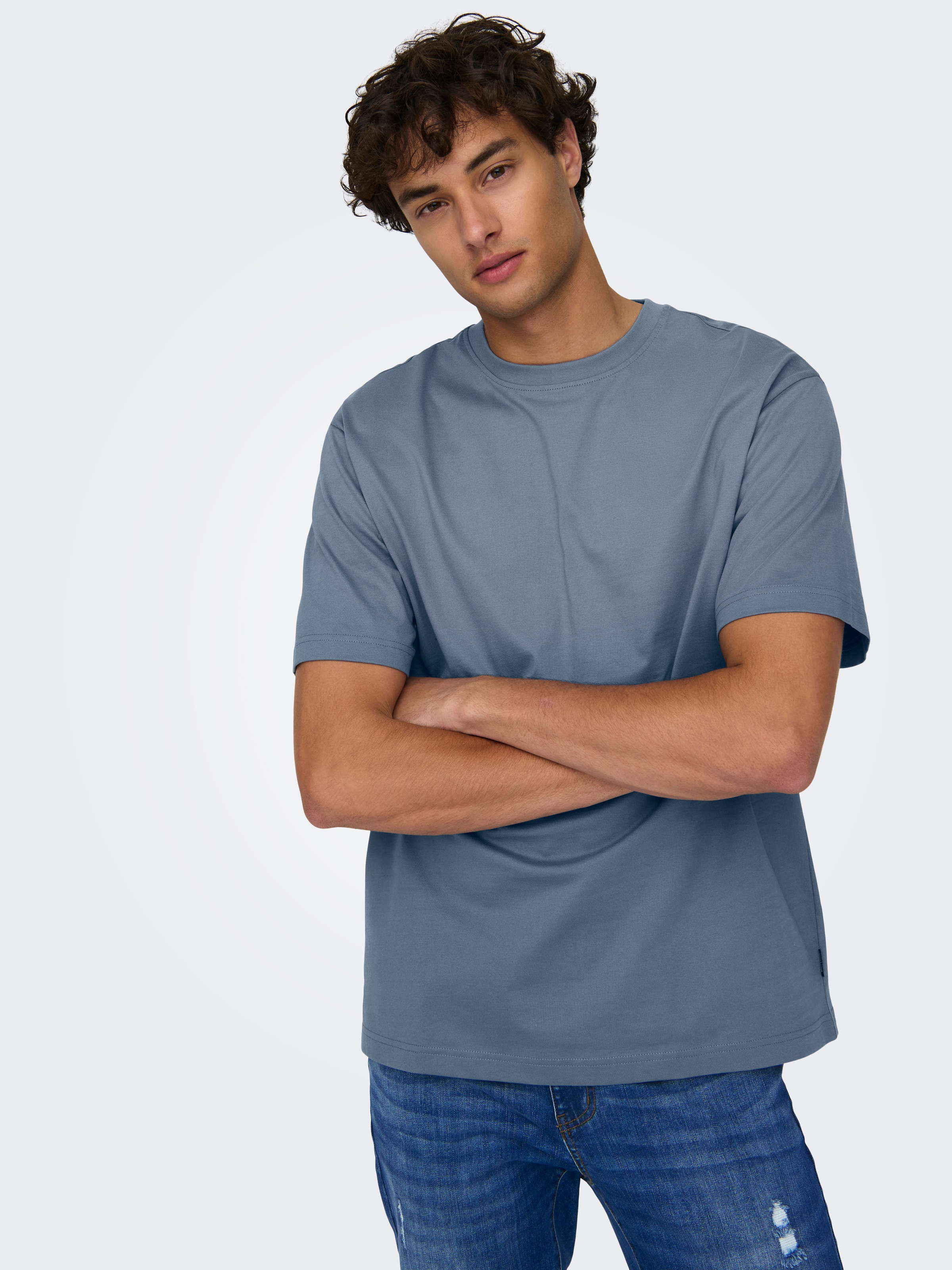 ONLY & SONS Rundhalsshirt »ONSFRED RLX SS TEE« Baumwolle, relaxed fit