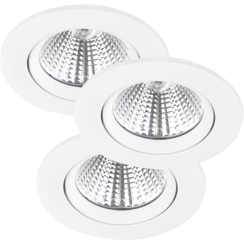 Nordlux LED Einbauleuchte »Freemont«, 3er Set, inkl. fest integriertem LED-Leuchtmittel, Schutzart IP23, Ø 8,5 cm