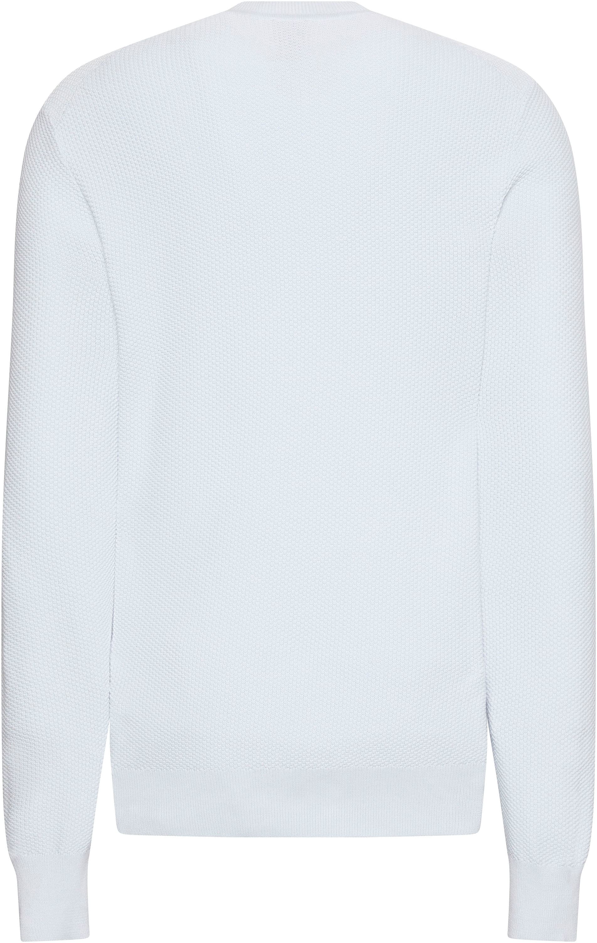 Calvin Klein Rundhalspullover »LS TEXTURED COTTON CREWNK SWEATE« Regular fit mit Rundhalsausschnitt