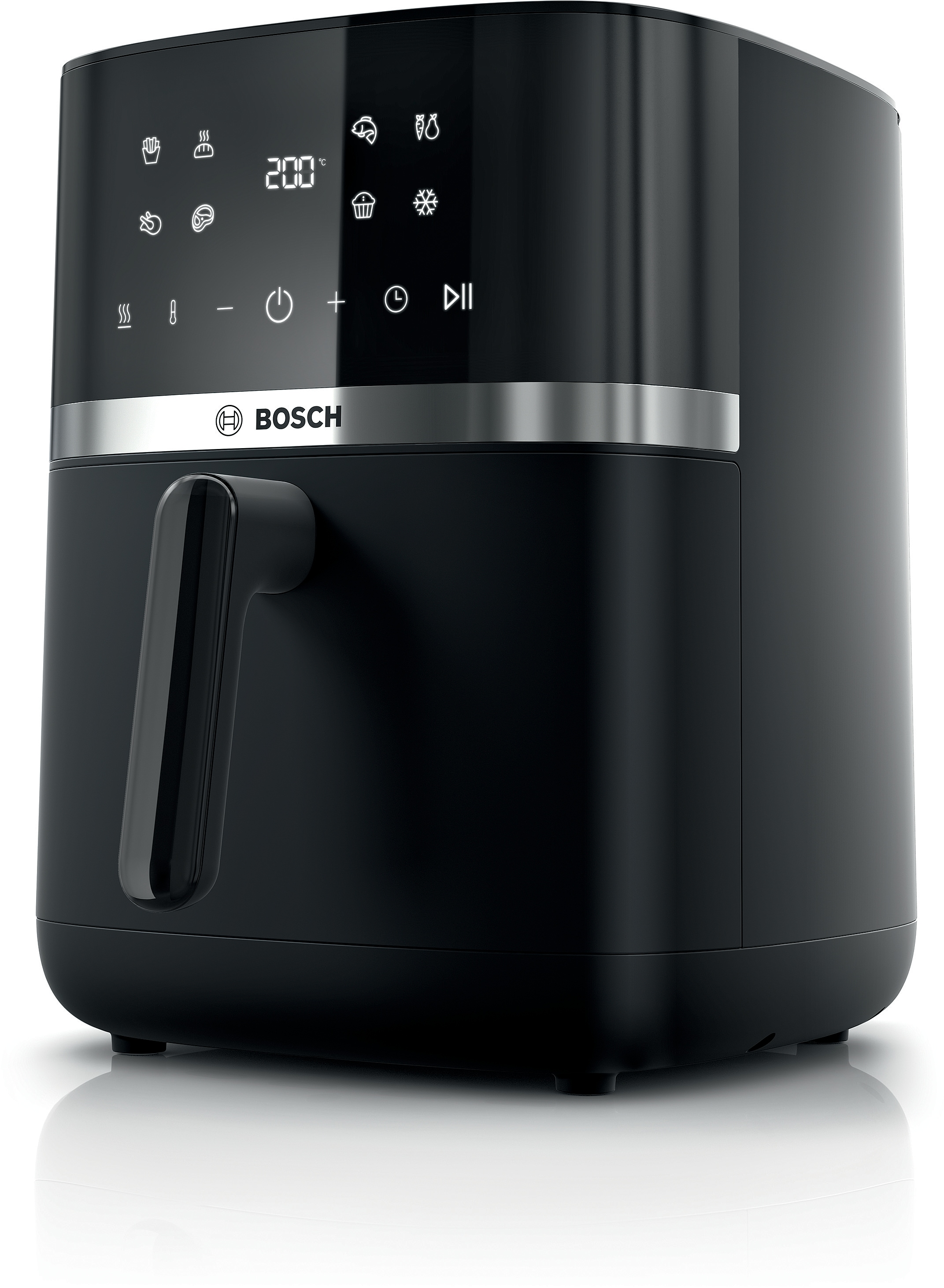 Bosch Heißluftfritteuse »Air Fryer Serie 4, MAF462B0, 6,1l, 2 Heizelemente, 7 Programme« Auftaufunktion, Korb/Gitter spülm.geeignet, schwarz in...