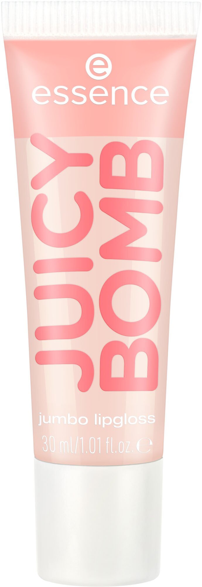Essence Lipgloss »JUICY BOMB PARTY jumbo lipgloss«, (Packung, 4 tlg.), Ultraglänzendes Finish, transparente Textur, Litschi-Duft, vegan.