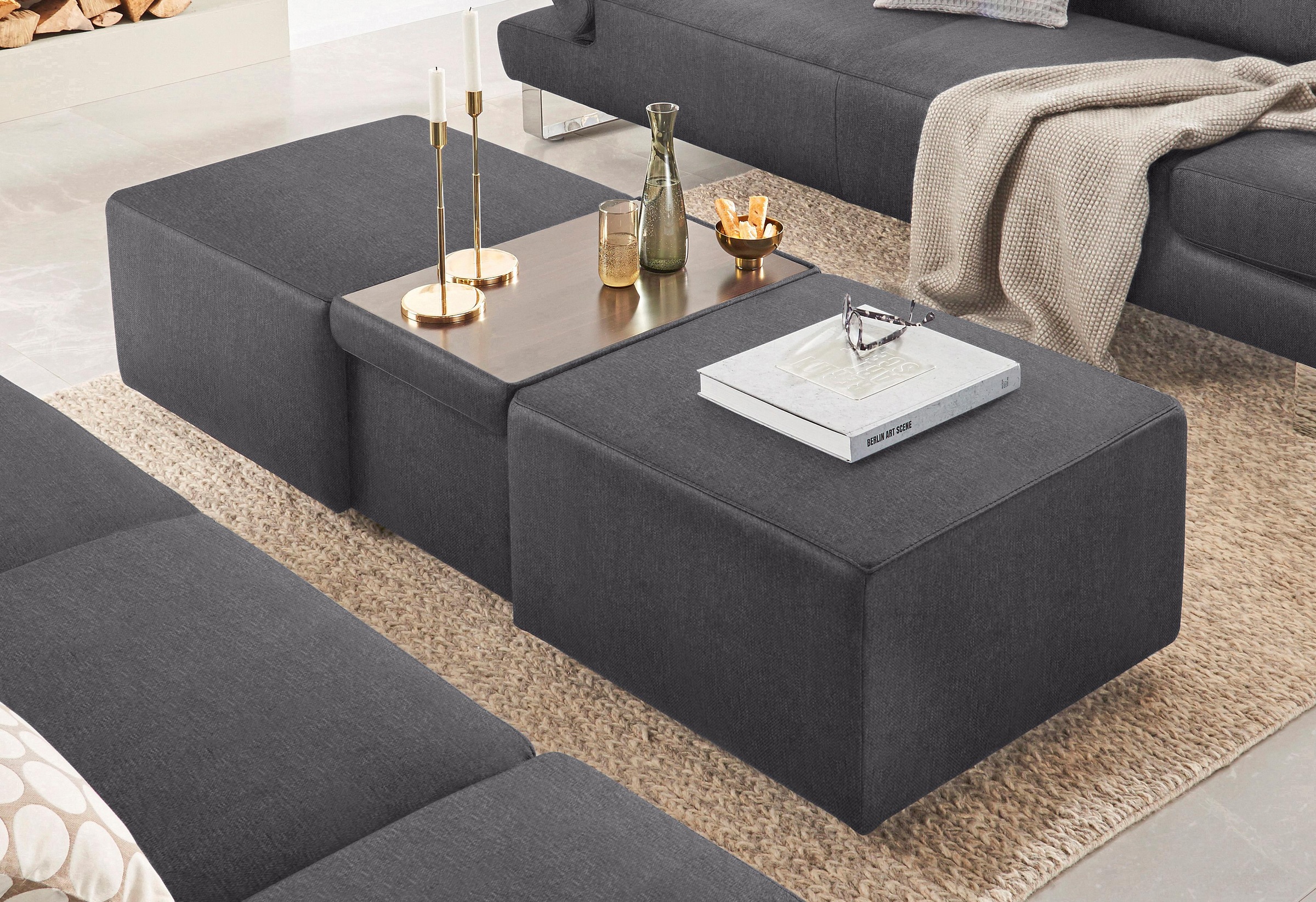 W.SCHILLIG Hocker »taboo« ausziehbar, inklusive Zwischenablage