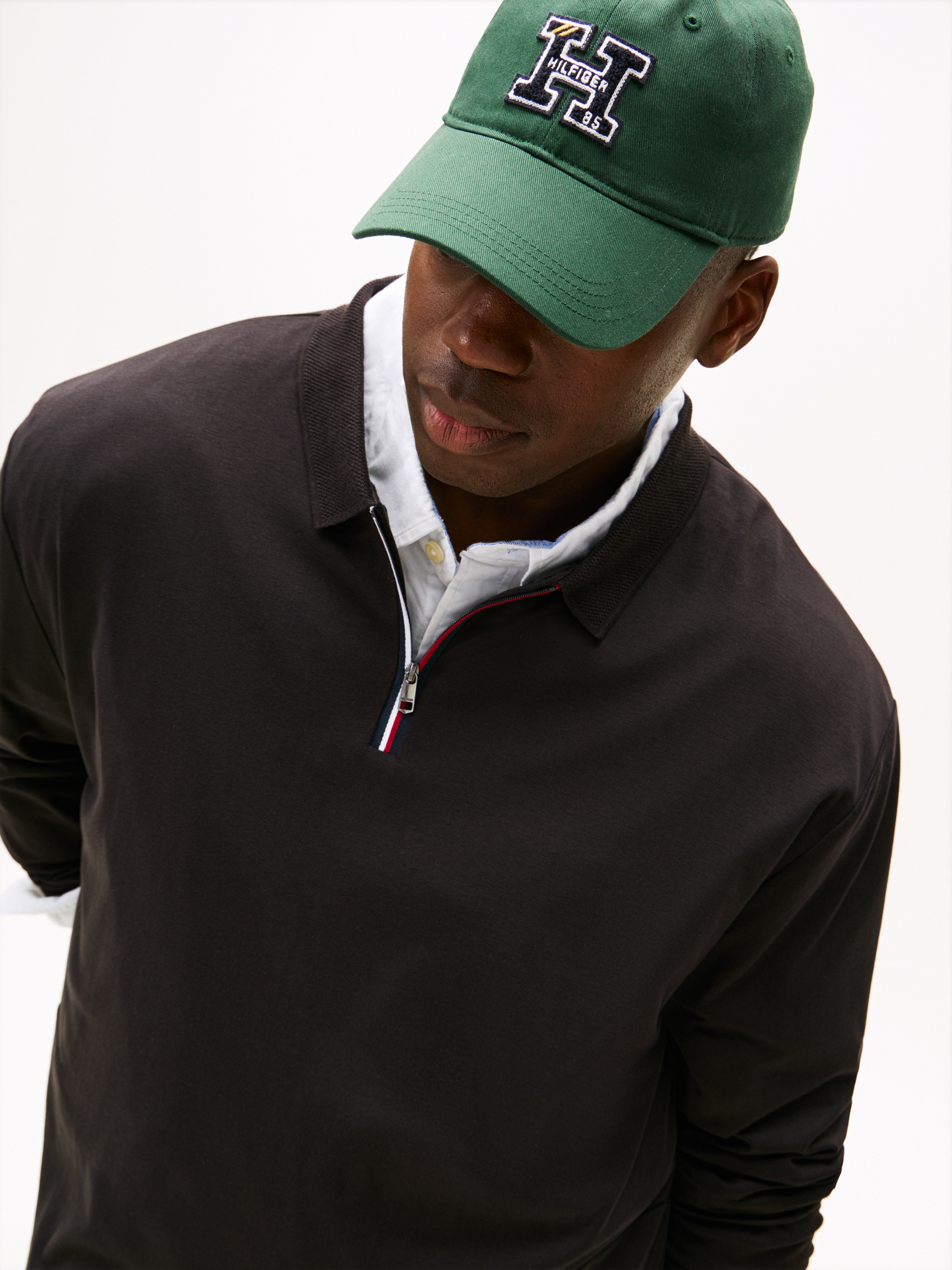 Tommy Hilfiger Big & Tall Langarm-Poloshirt »ZIP INTERLOCK POLO«, Große Größen