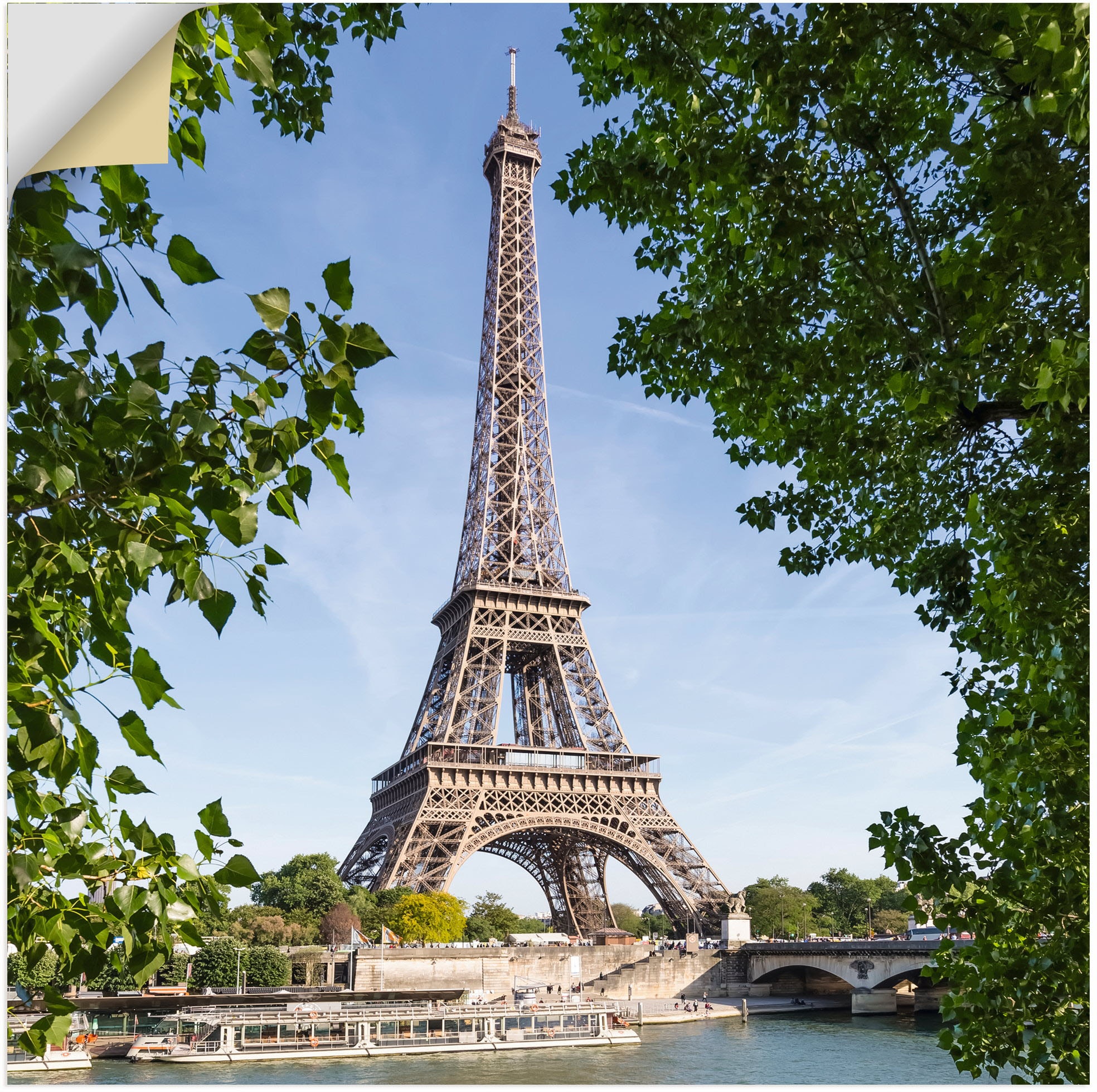 Alubild, in Eiffelturm Paris, Poster Wandaufkleber versch. (1 Wandbild Größen Seine«, OTTO kaufen bei »Paris Artland oder St.), Leinwandbild, & als