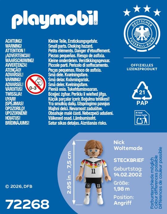 Playmobil® Konstruktions-Spielset »Nick Woltemade (72268), DFB« Made in Europe